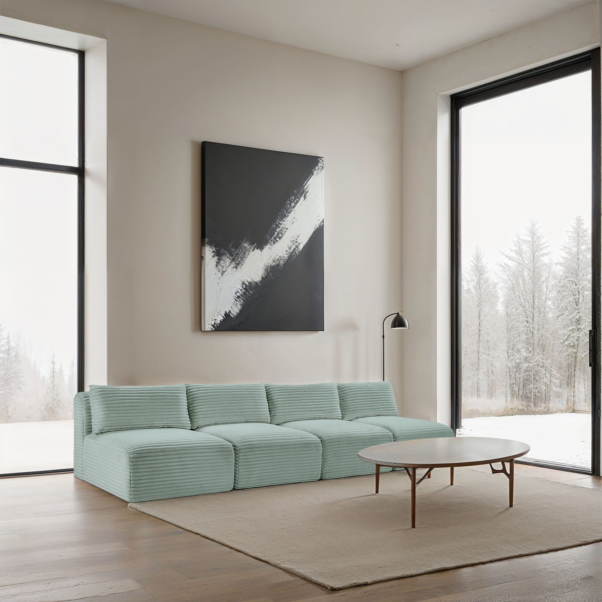 Shaggy - 4 Seat Modular Armless Sofa