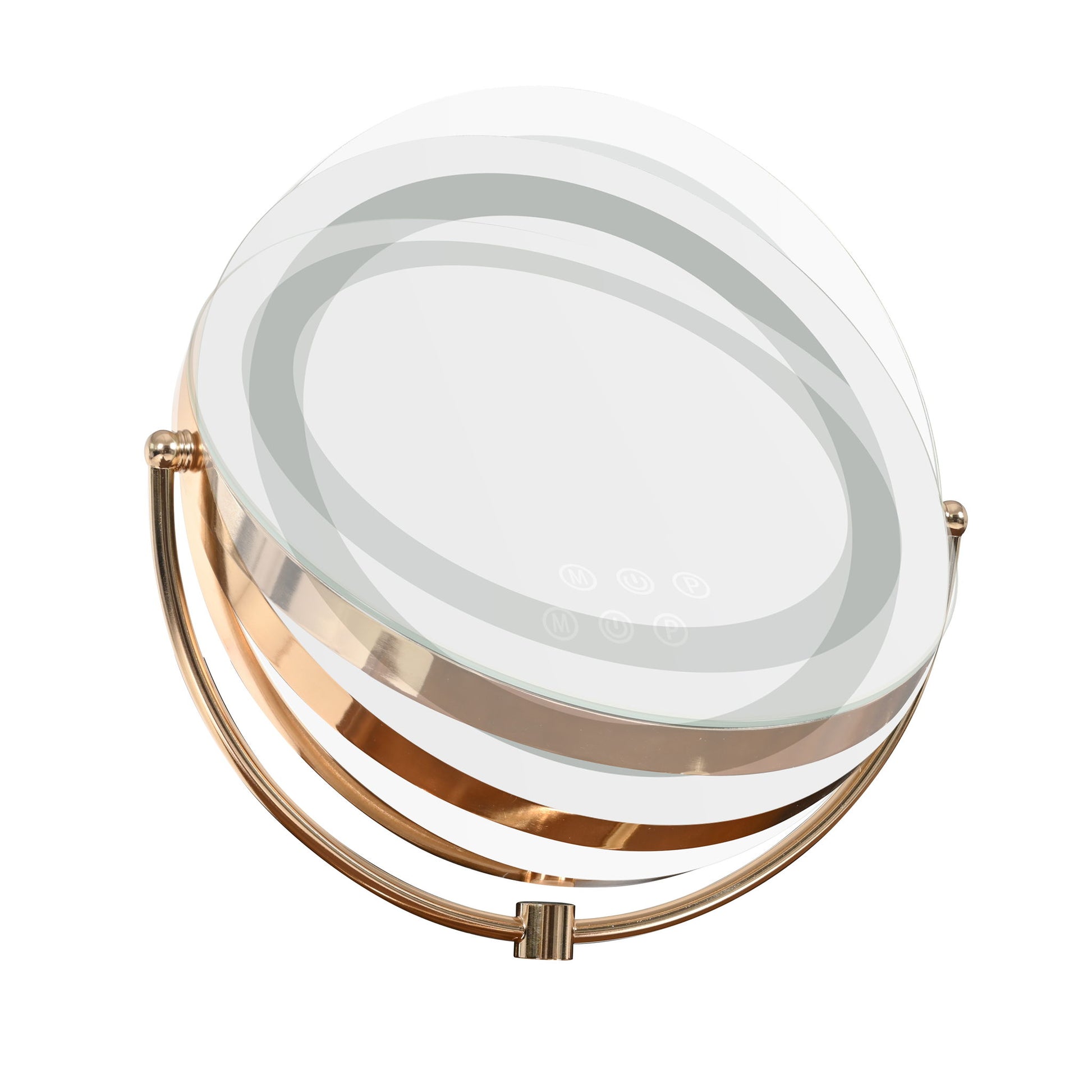 Modern Corner Makeup Vanity Desk With Large Storage, LED Mirror & Stool, Adjustable Brightness, Space Saving - White - Best Buy Furniture