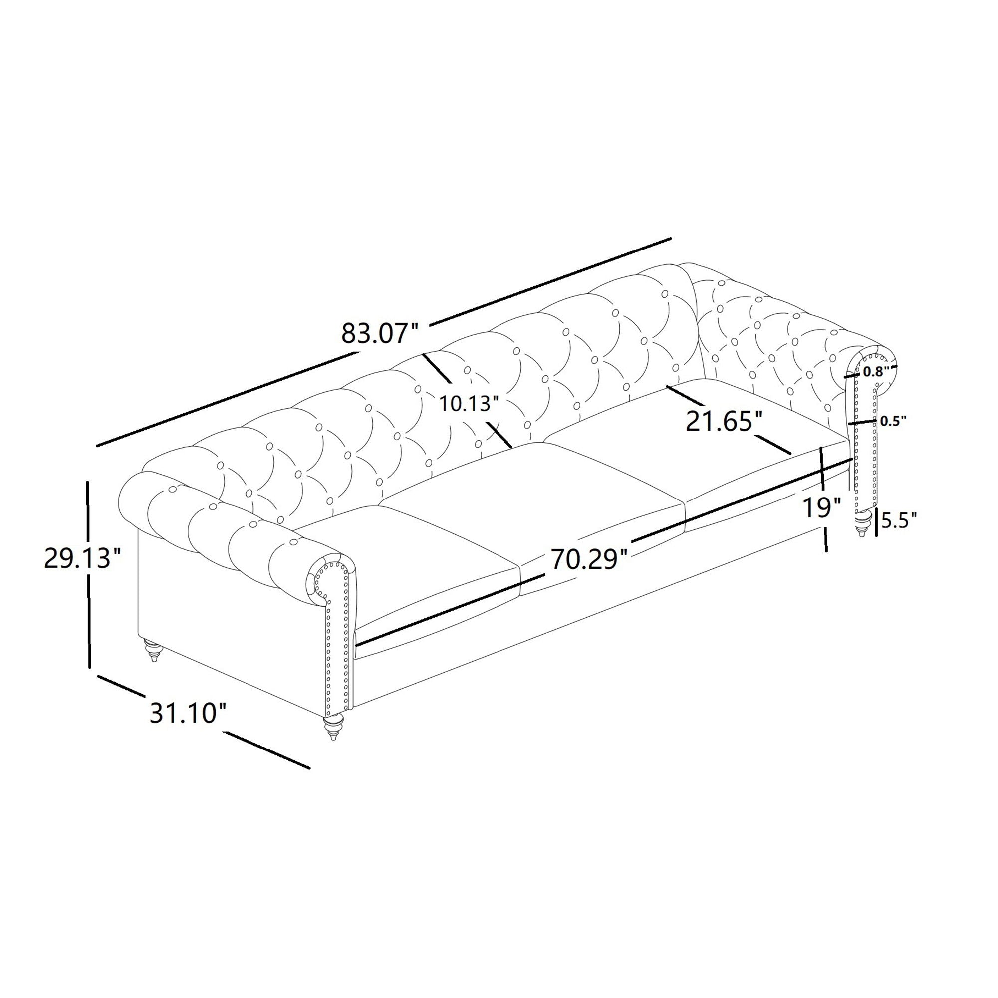 Anina - Sofa - Blue