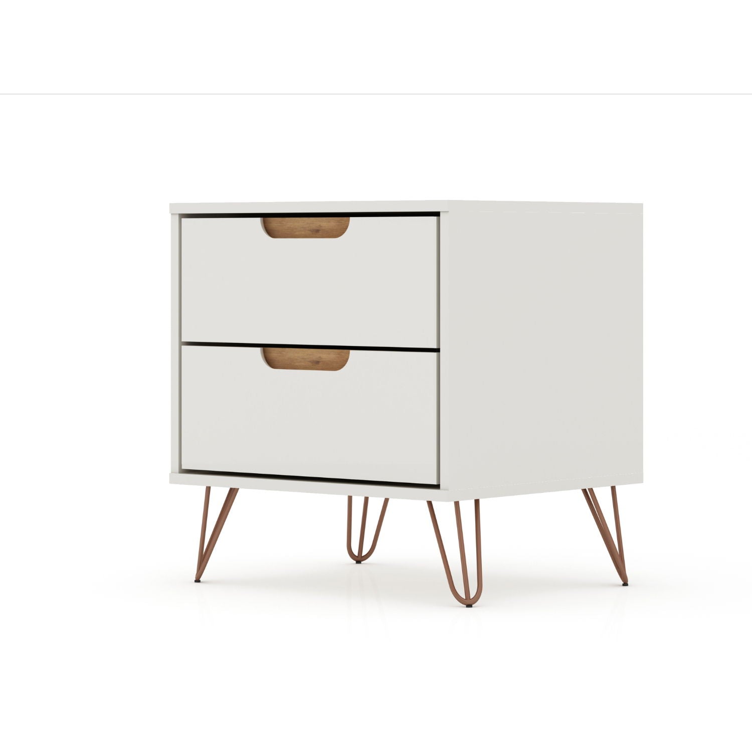 Rockefeller - Nightstand With 2 Drawers - Off White