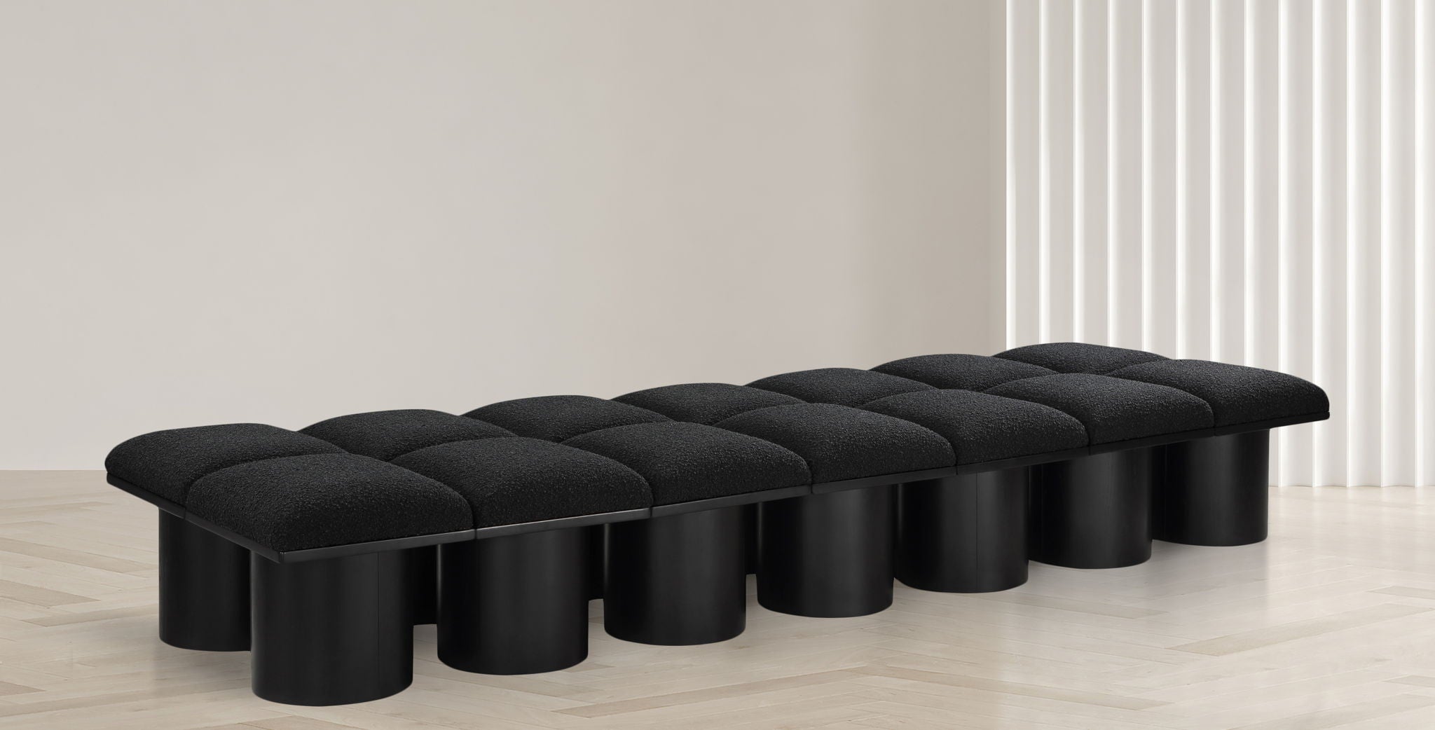 Pavilion - 14 Piece Modular Bench With Black Base