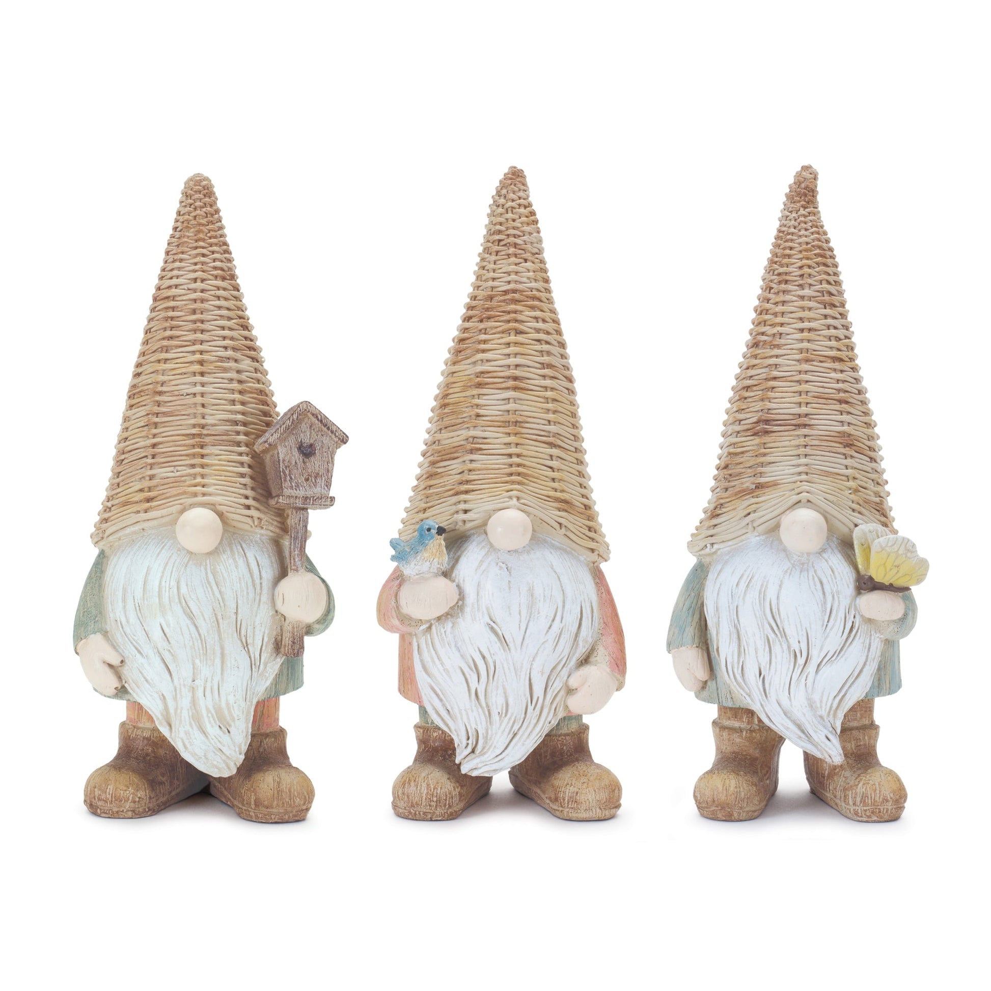 Wicker-Gnome-Figurine-(Set-of-3)-Figurines