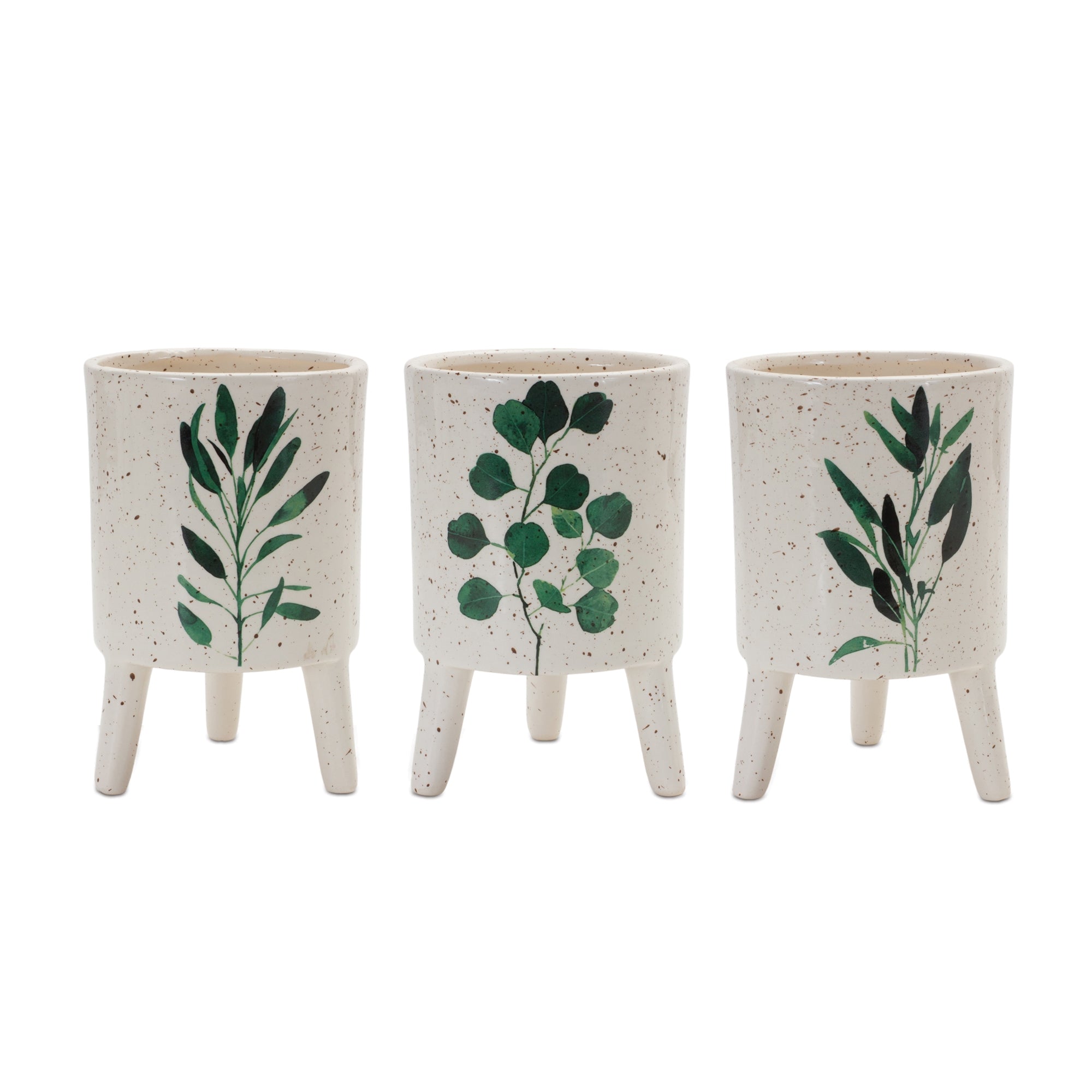 Footed-Foliage-Print-Planter-(Set-of-3)-Pots-&-Planters