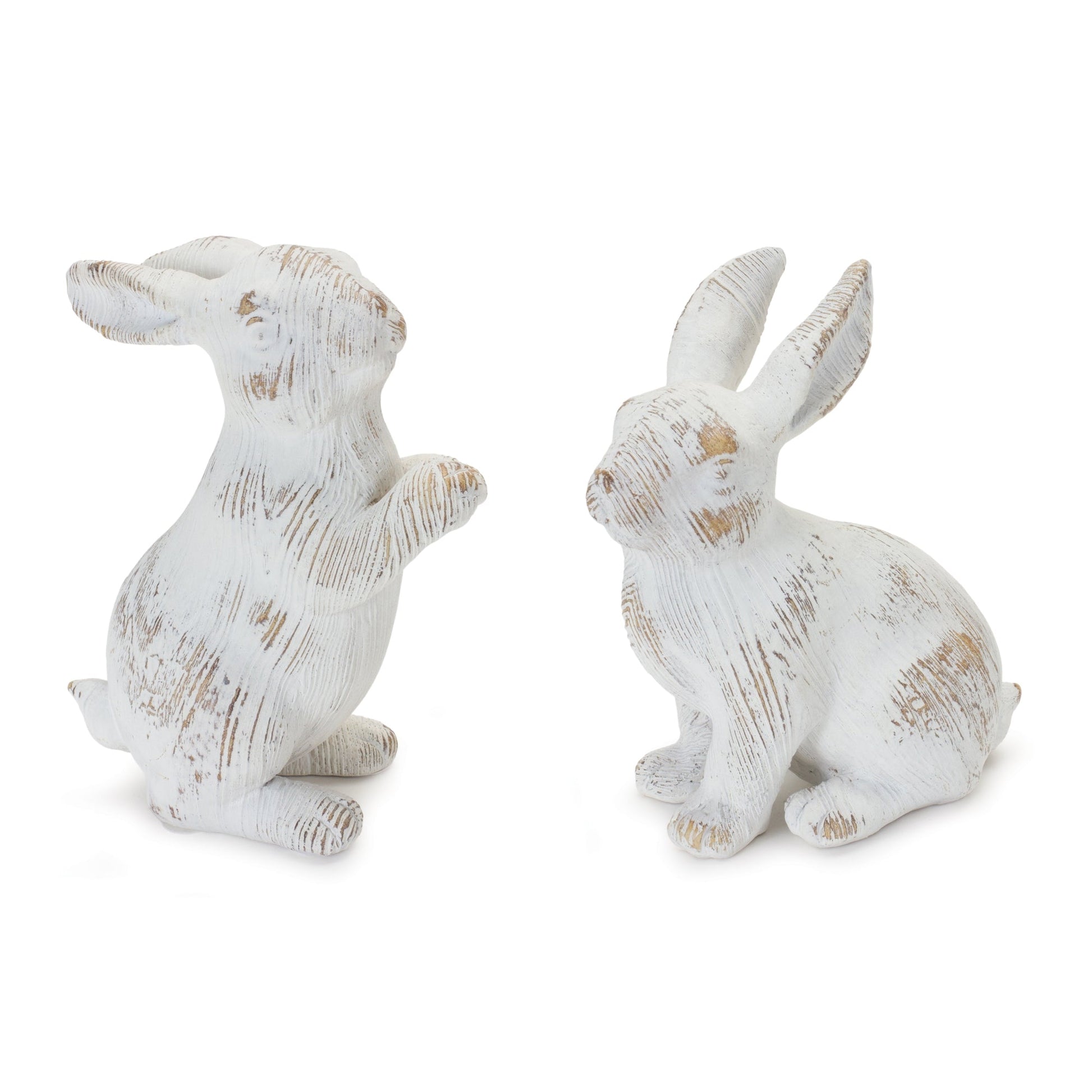 White-Washed-Rabbit-Figurine-(Set-of-2)-Figurines