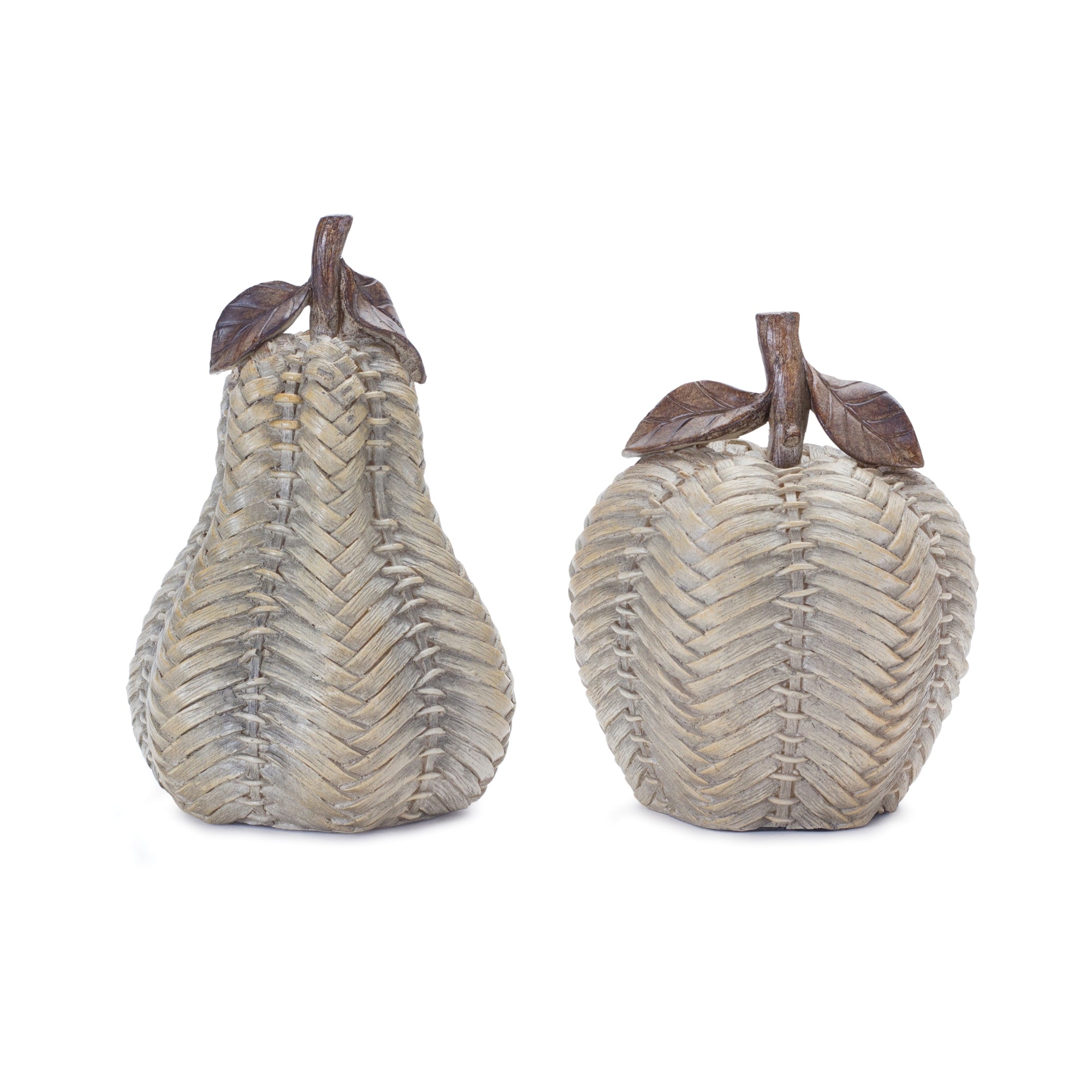 Wicker-Apple-and-Pear-Decor-(Set-of-2)-Decorative-Objects