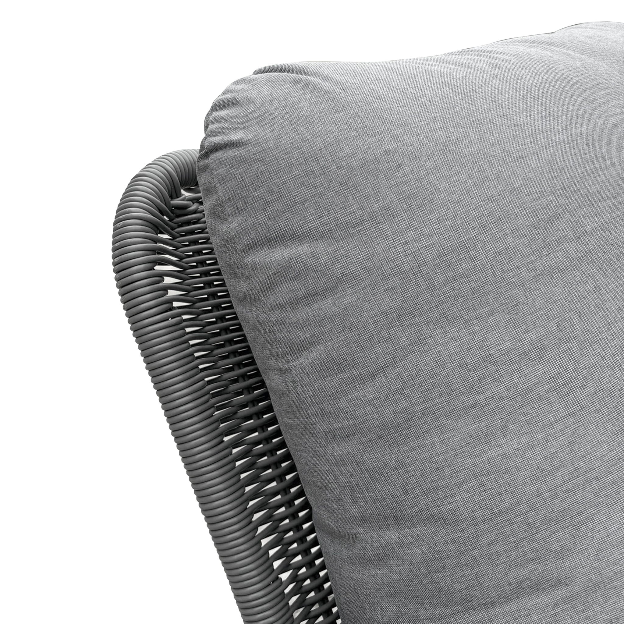 Contemporary Minimalist Wicker Rocking Chair With Soft Cushions And Durable Wooden Frame