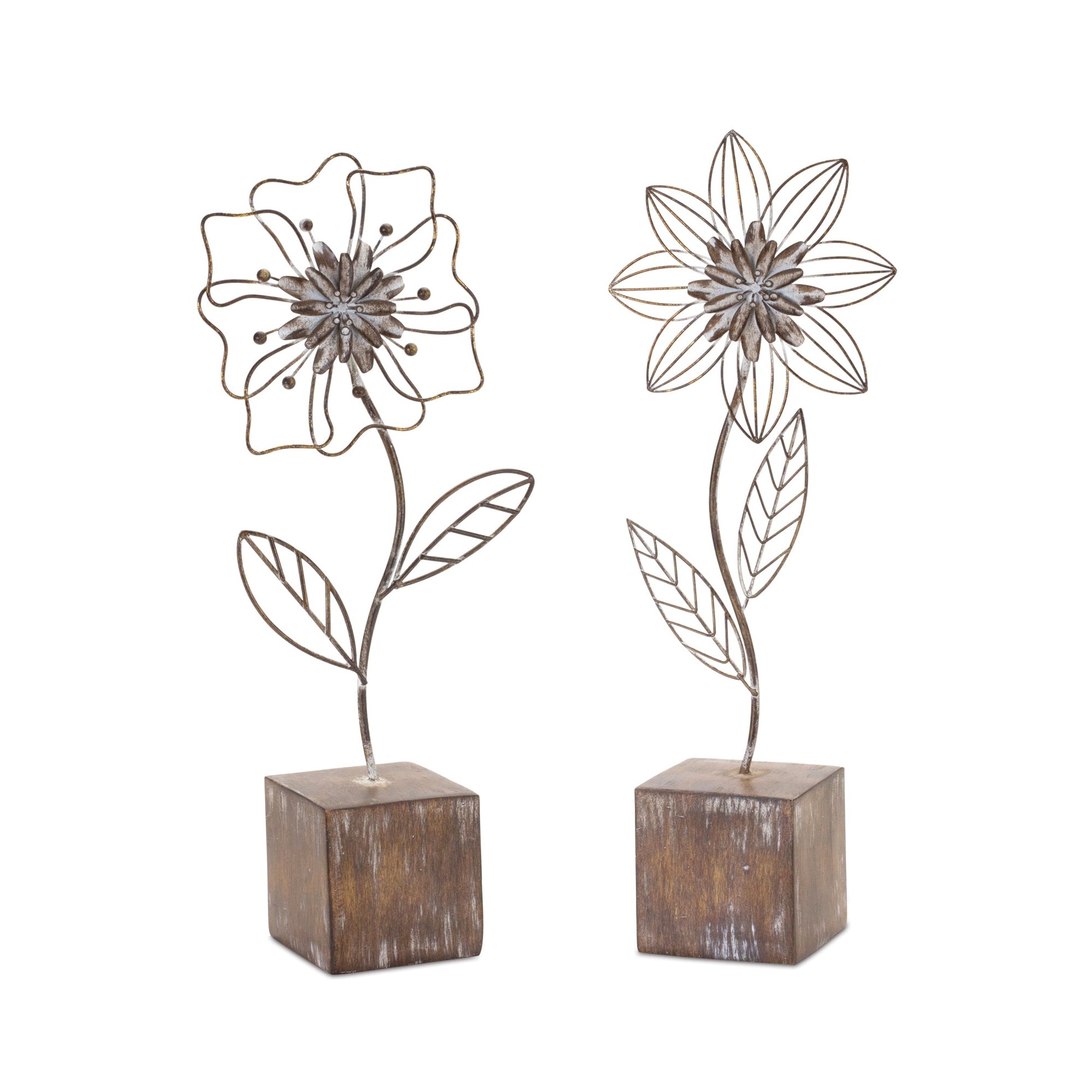 Metal-Floral-Decor-(Set-of-2)-Decorative-Objects
