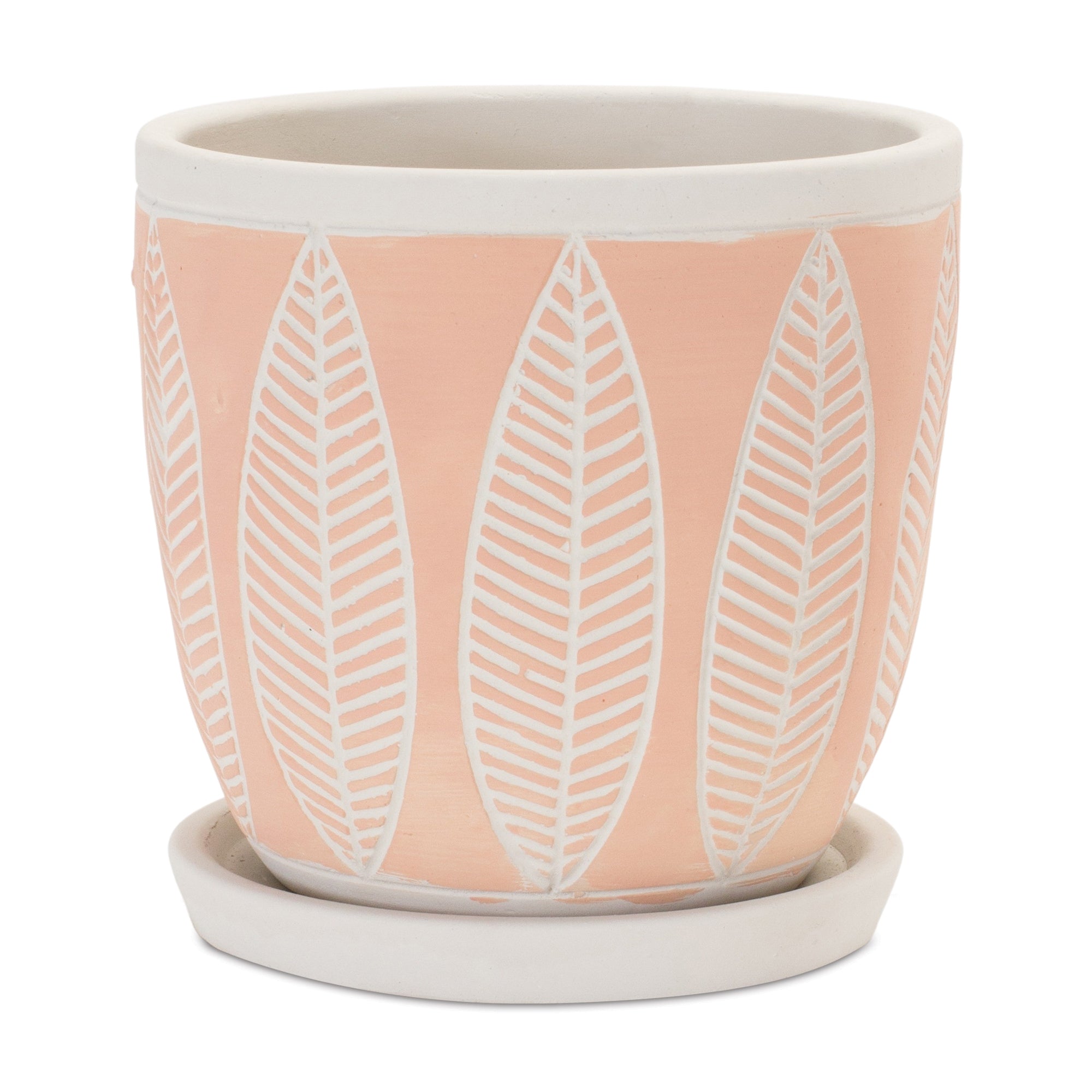 Stone Planter with Plate (Set of 2)