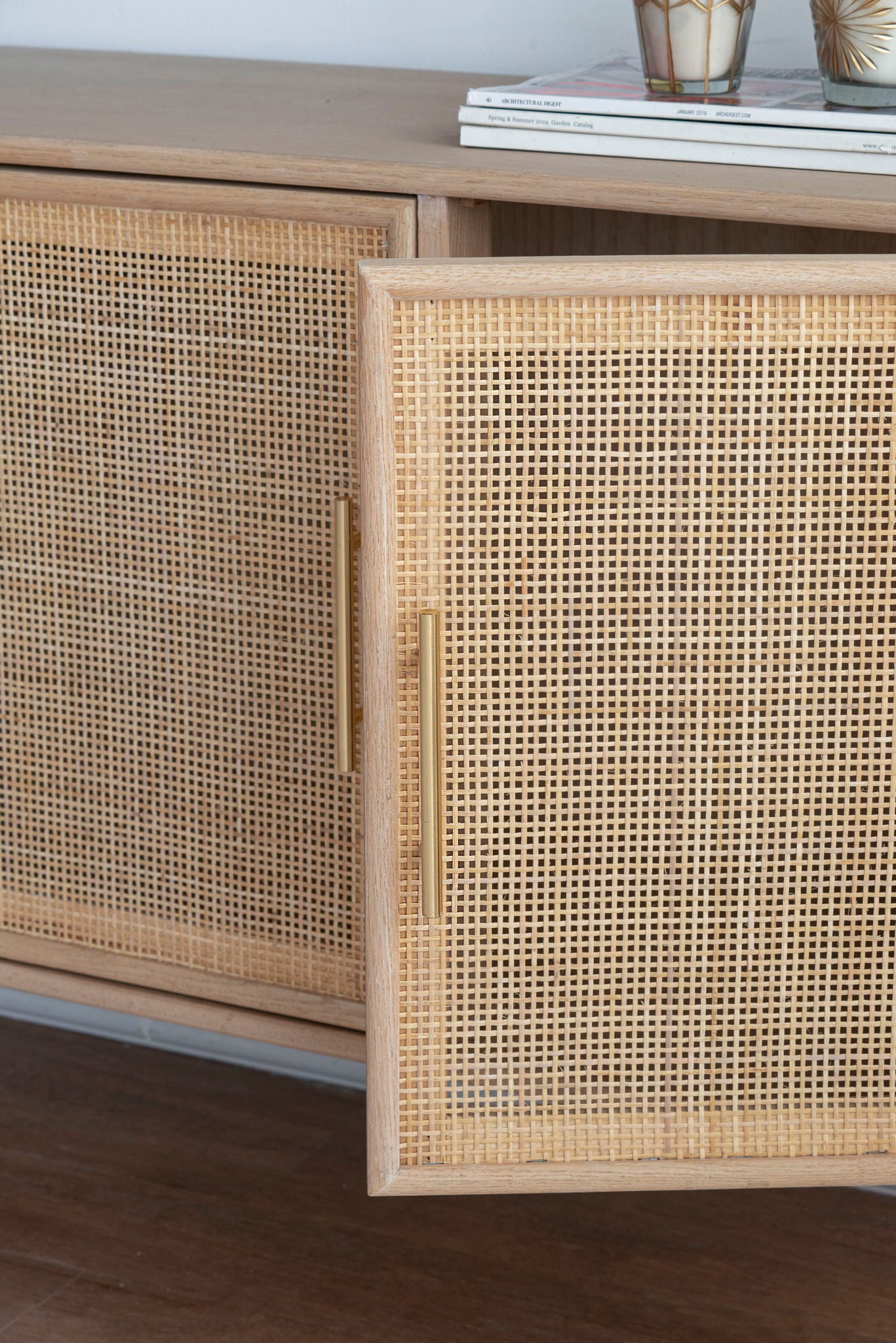 Wooden Accent TV Cabinet With 3 Doors - Brown - Best Buy Furniture