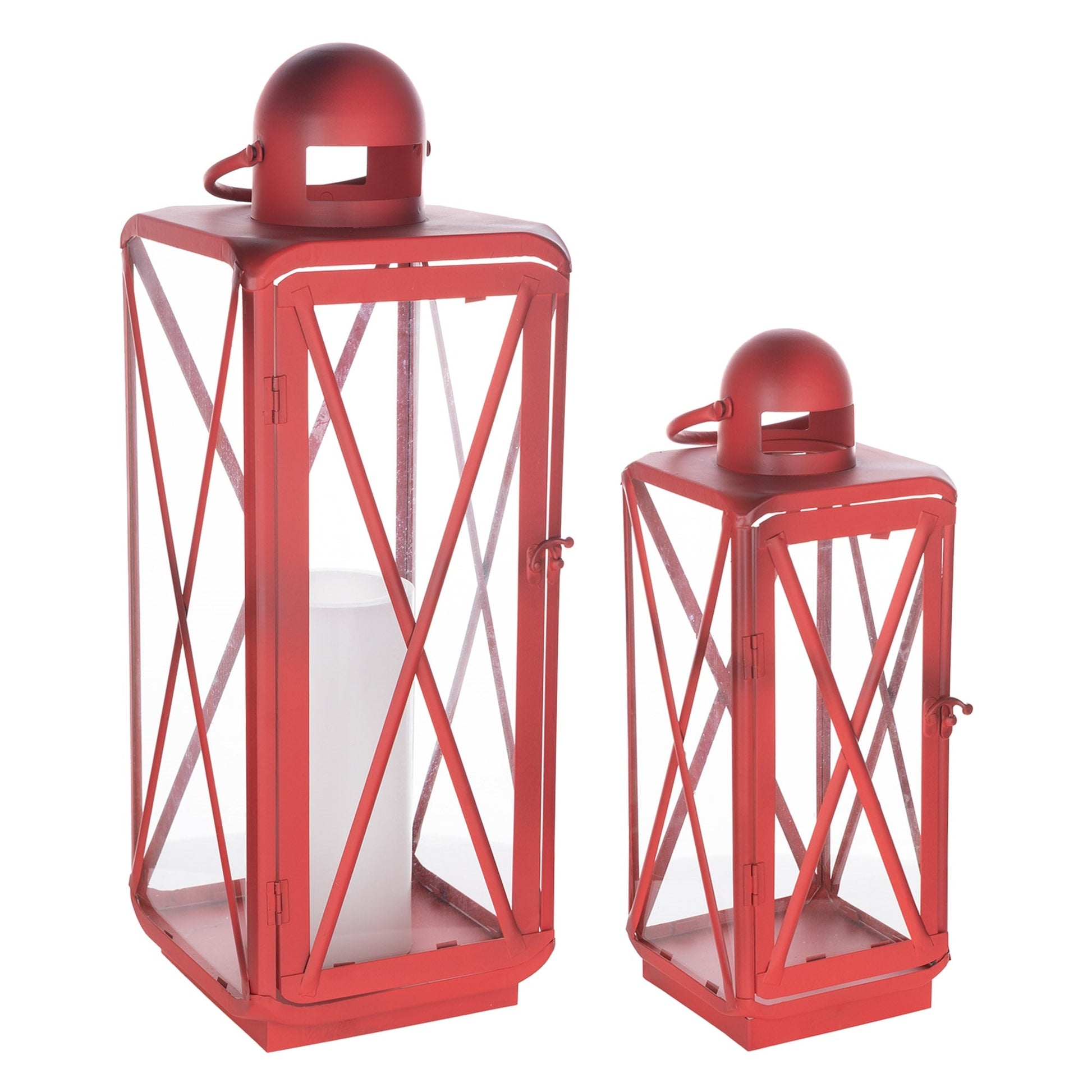 Traditional-curved-metal-lantern-(set-of-2)-Outdoor-Lighting
