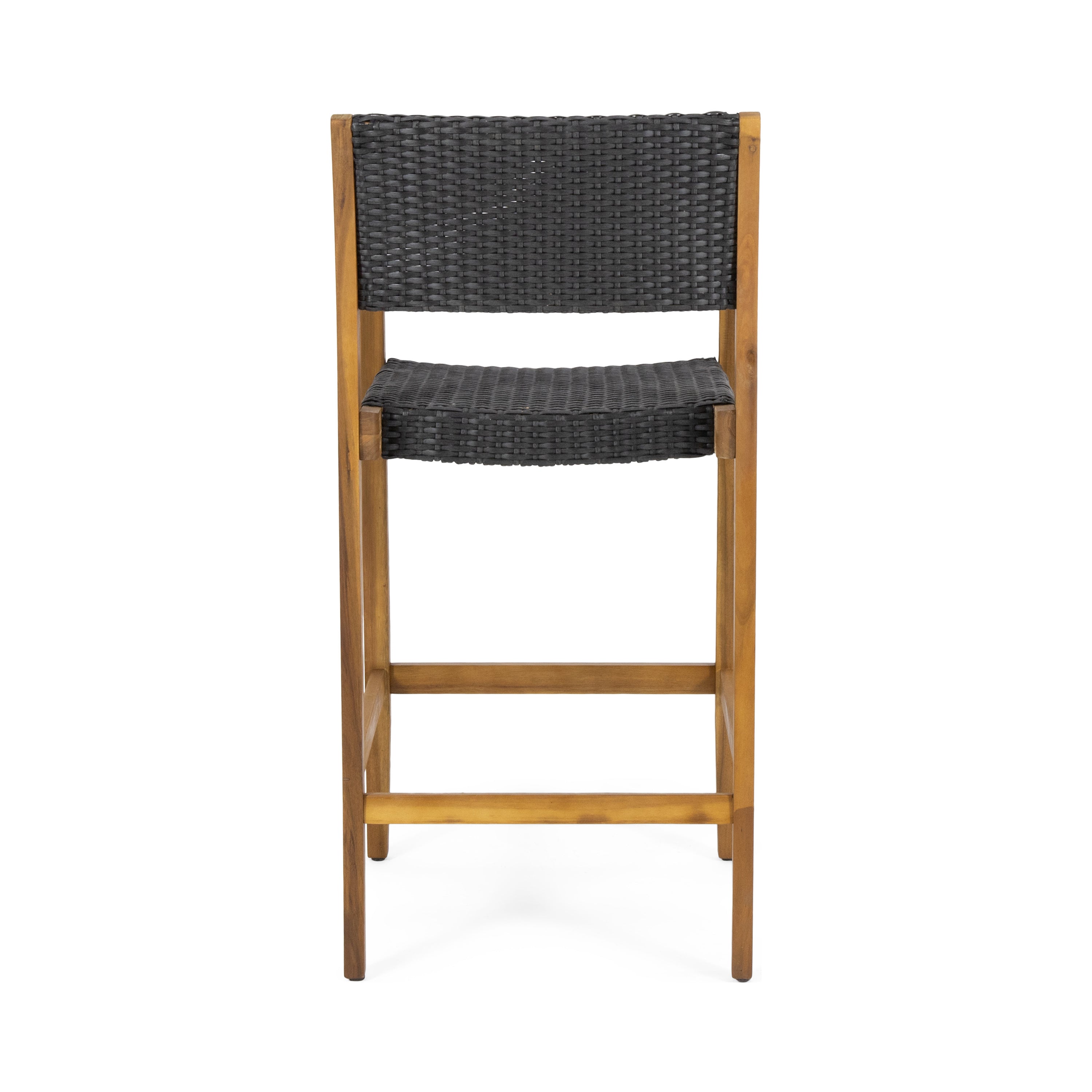Wicker bar stools set of 2