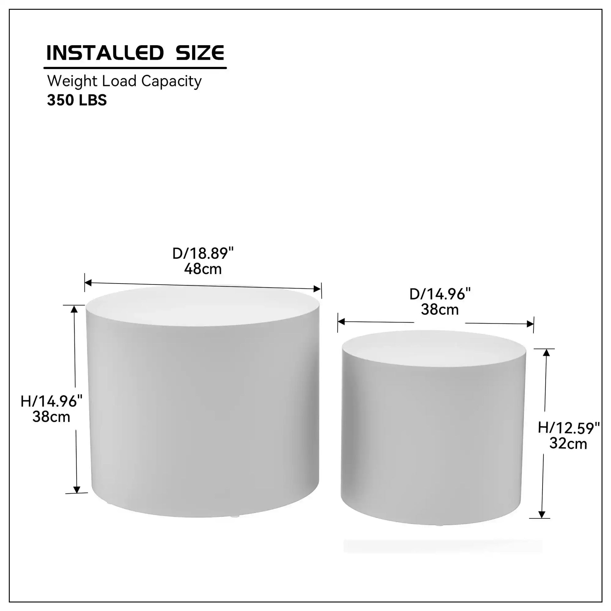 Kairo Modern Nesting Side Tables (Set of 2) White - Best Buy Furniture