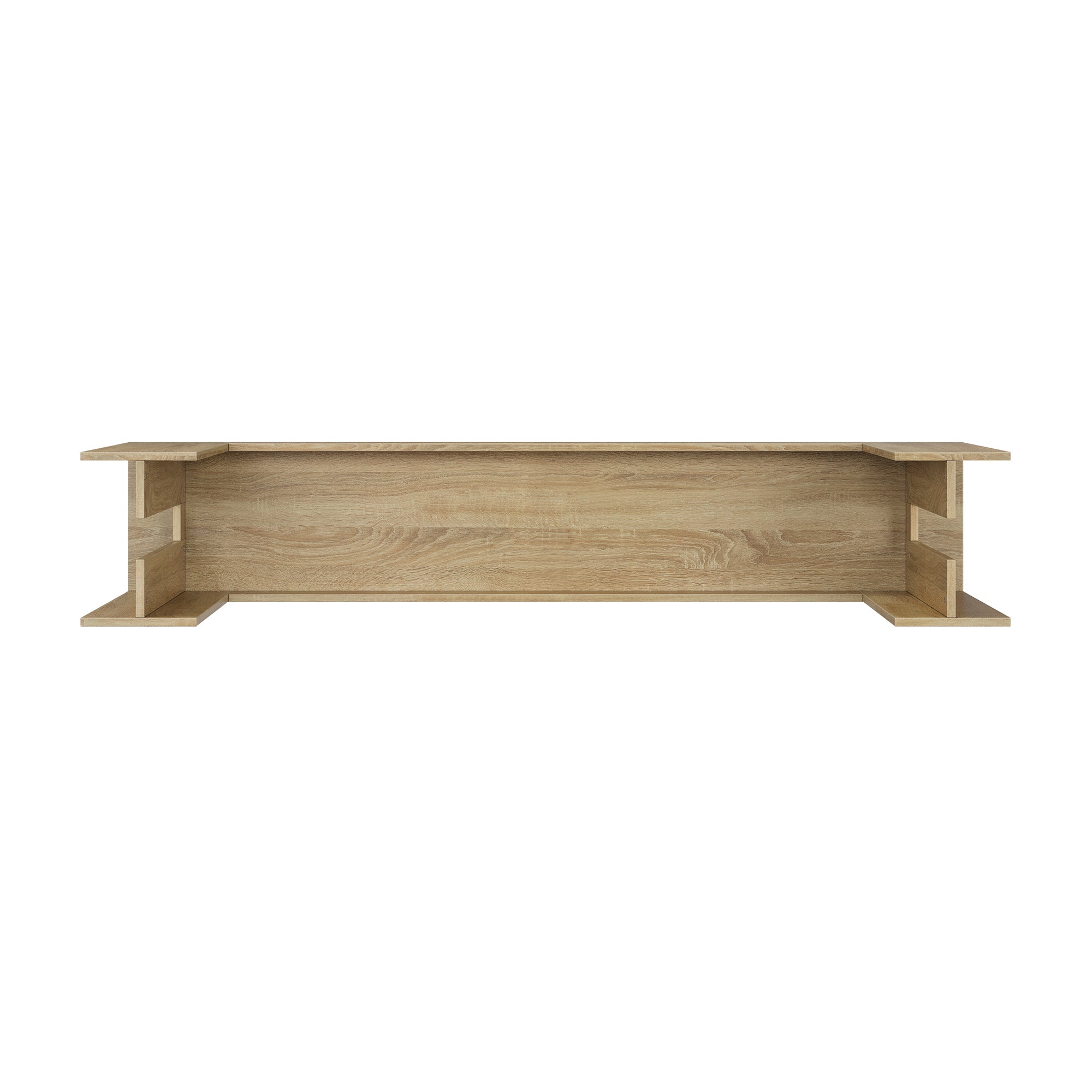 Farmhouse Style Oak-Colored Extra-Long Console Table
