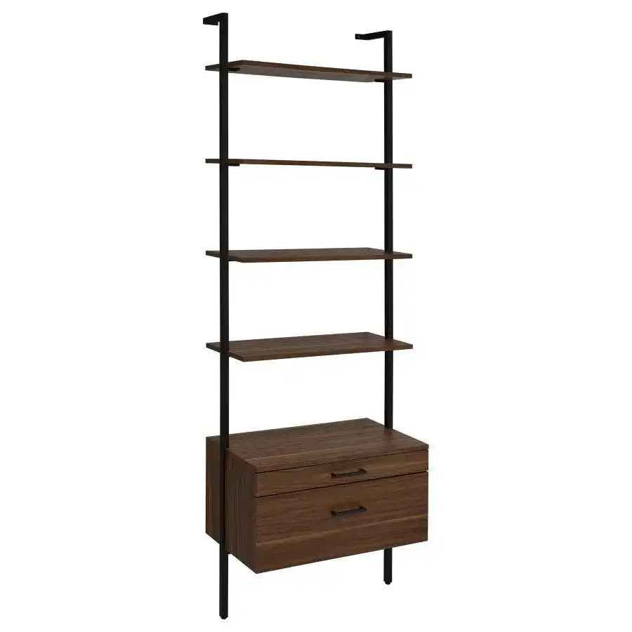 Owens - 3 Piece Wall Mounted Bookshelf Set - Walnut - Best Buy Furniture