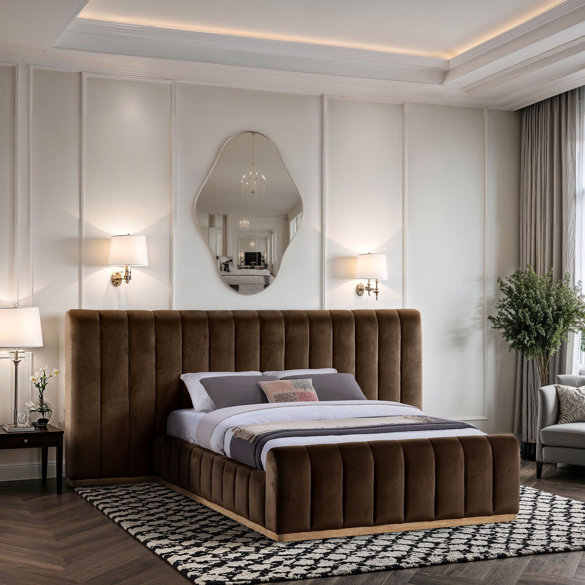 Amara - Velvet Upholstered Bed