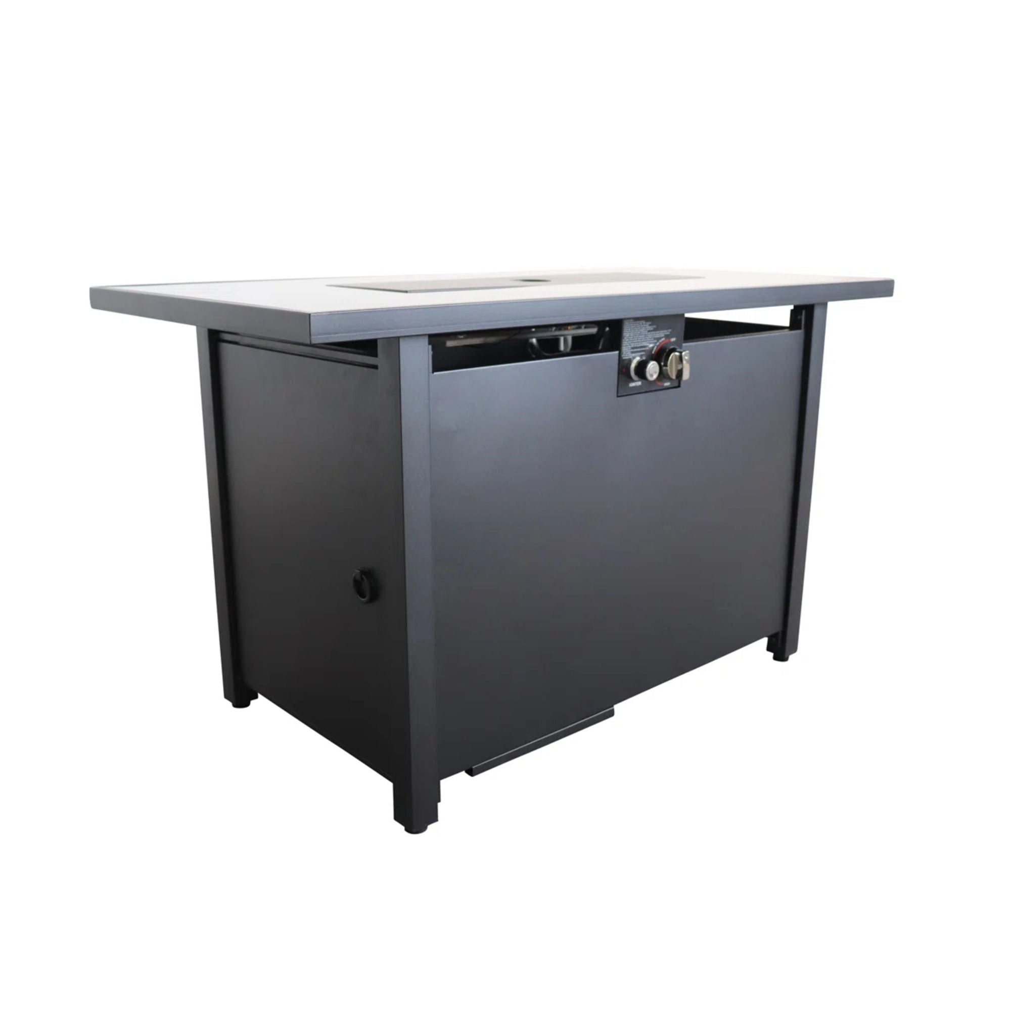 Rectangle Fire Pit, Fuel Versatility - Black - Best Buy Furniture