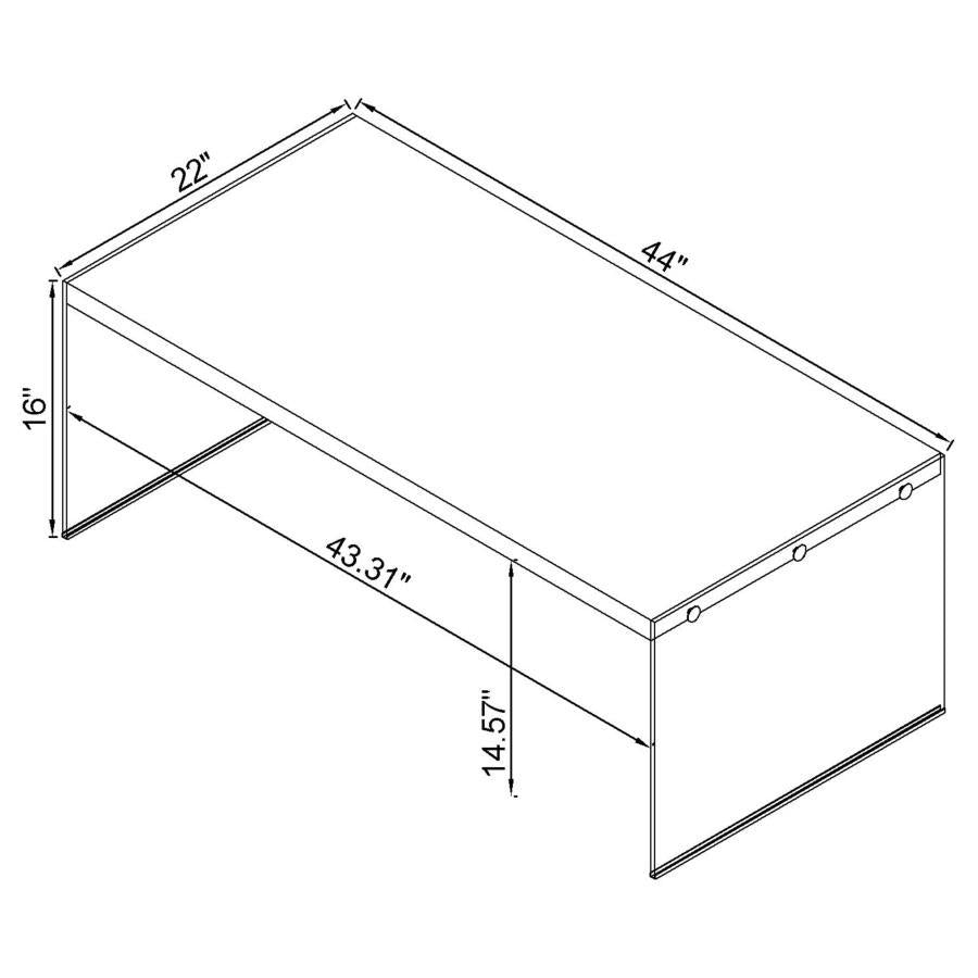 Opal - Rectangular Glass Frame Table