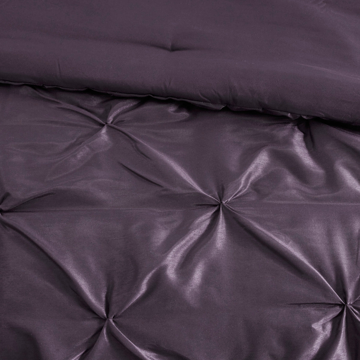 7 Piece Tufted Comforter Set Plum Full