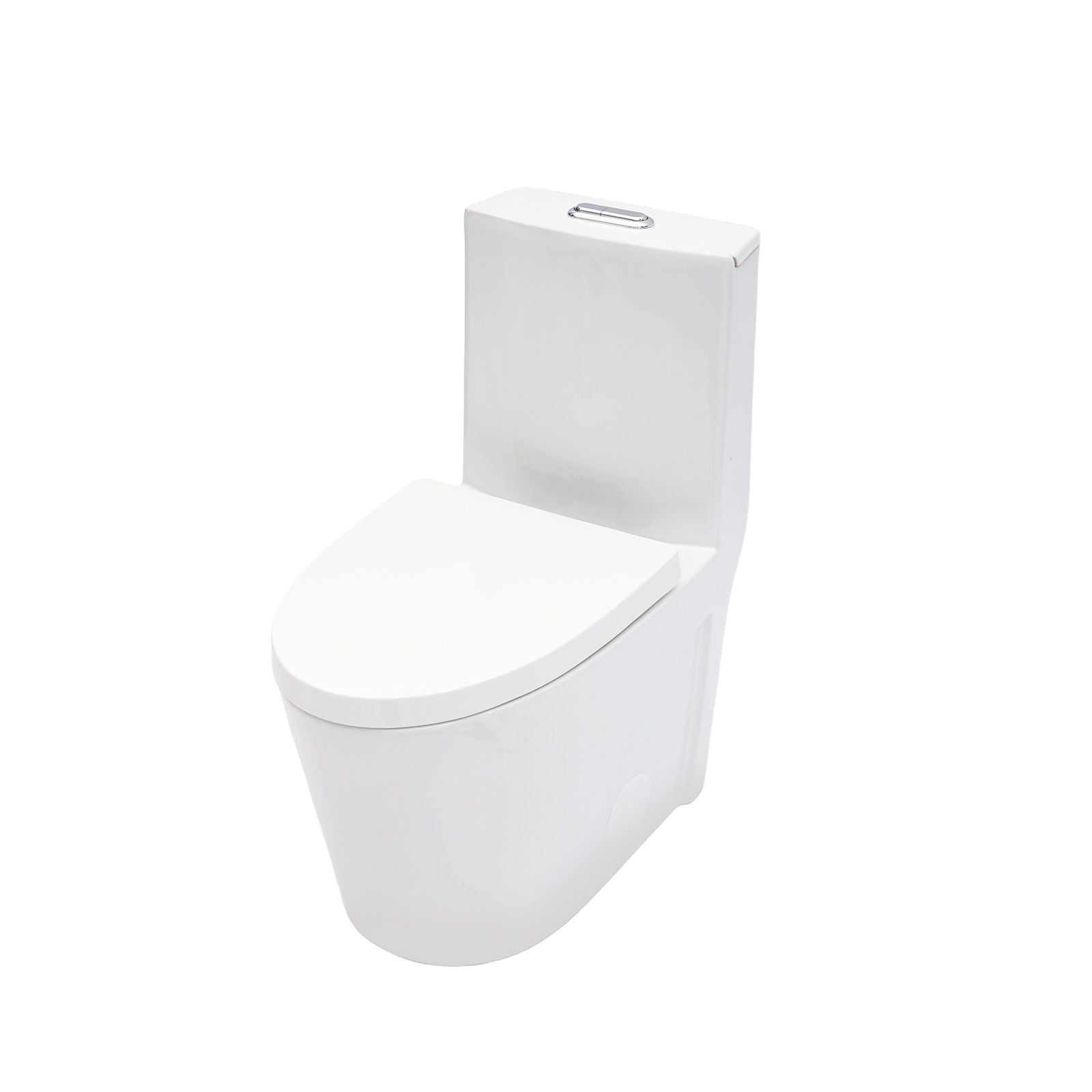 1 Piece Toilet For Bathroom, Dual Flush 1.24 / 1.6 Gpf, Soft Closing Seat - White