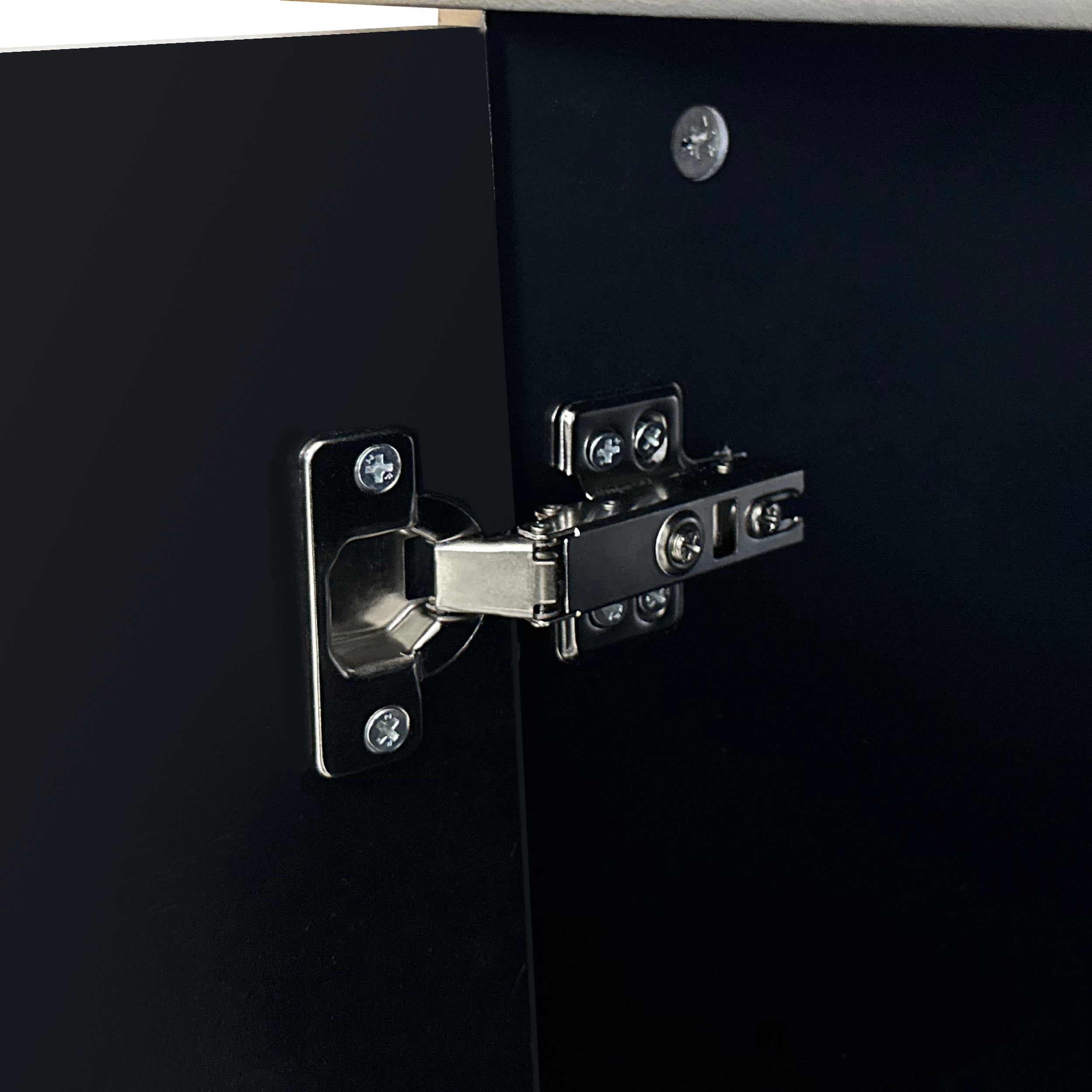 Champagne 4-Door Cabinet with Adjustable Shelves