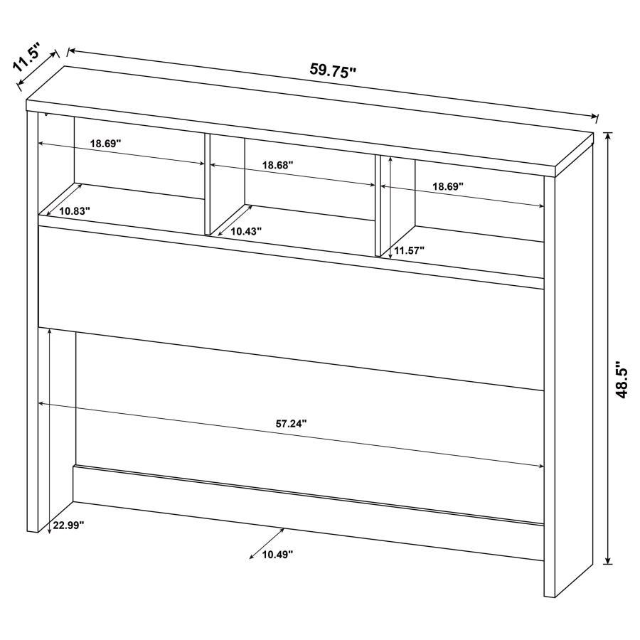 Westpark - 3 Piece Bedroom Set Bookcase Headboard