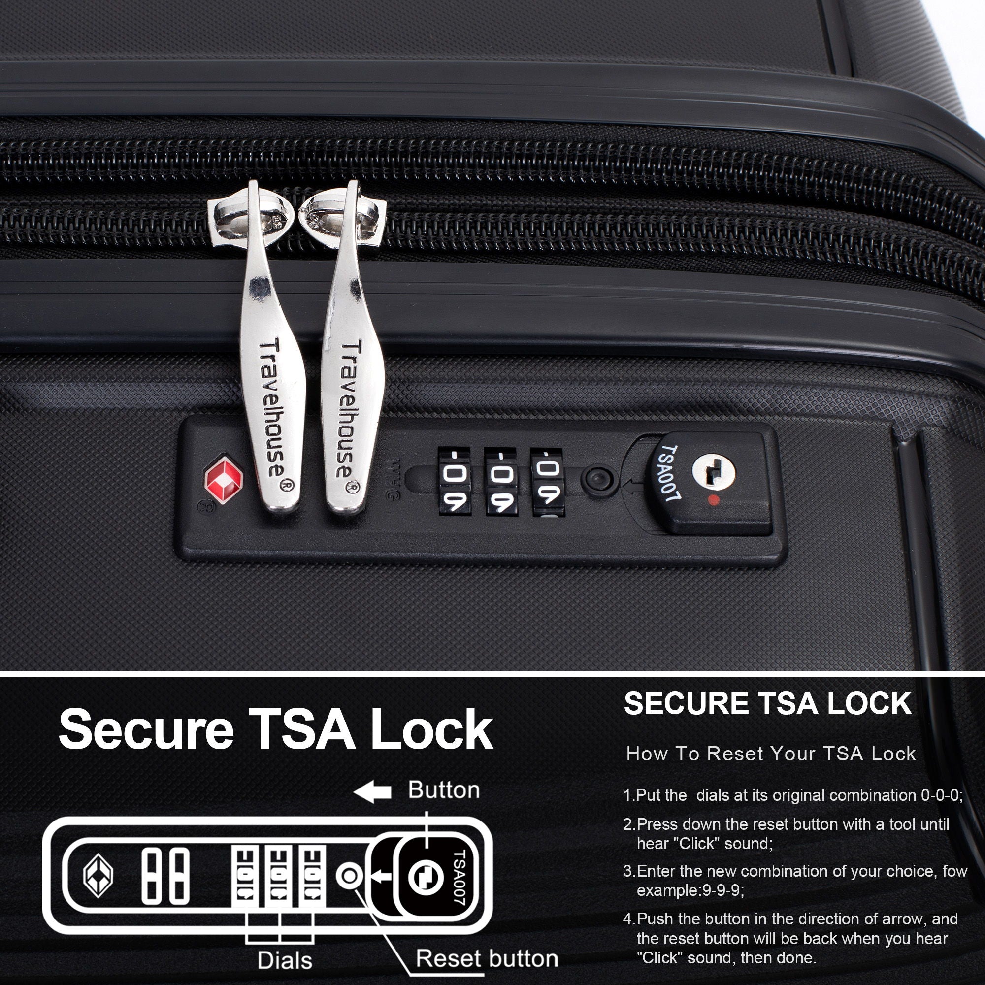 Expandable Hardshell Suitcase Double Spinner Wheels Luggage Sets