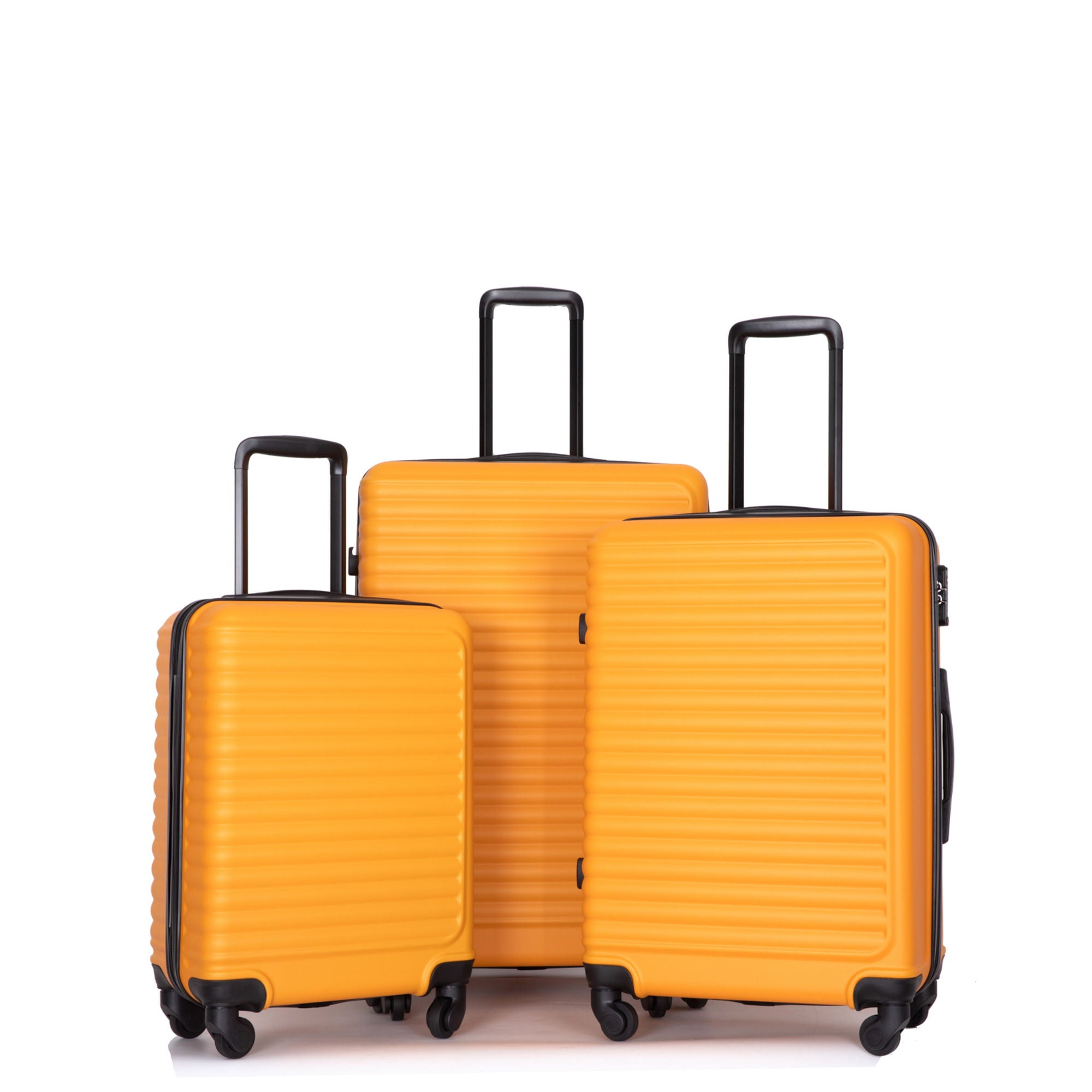 3 Piece Luggage Sets Lightweight Suitcase With Two Hooks, Spinner Wheels, Tsa Lock