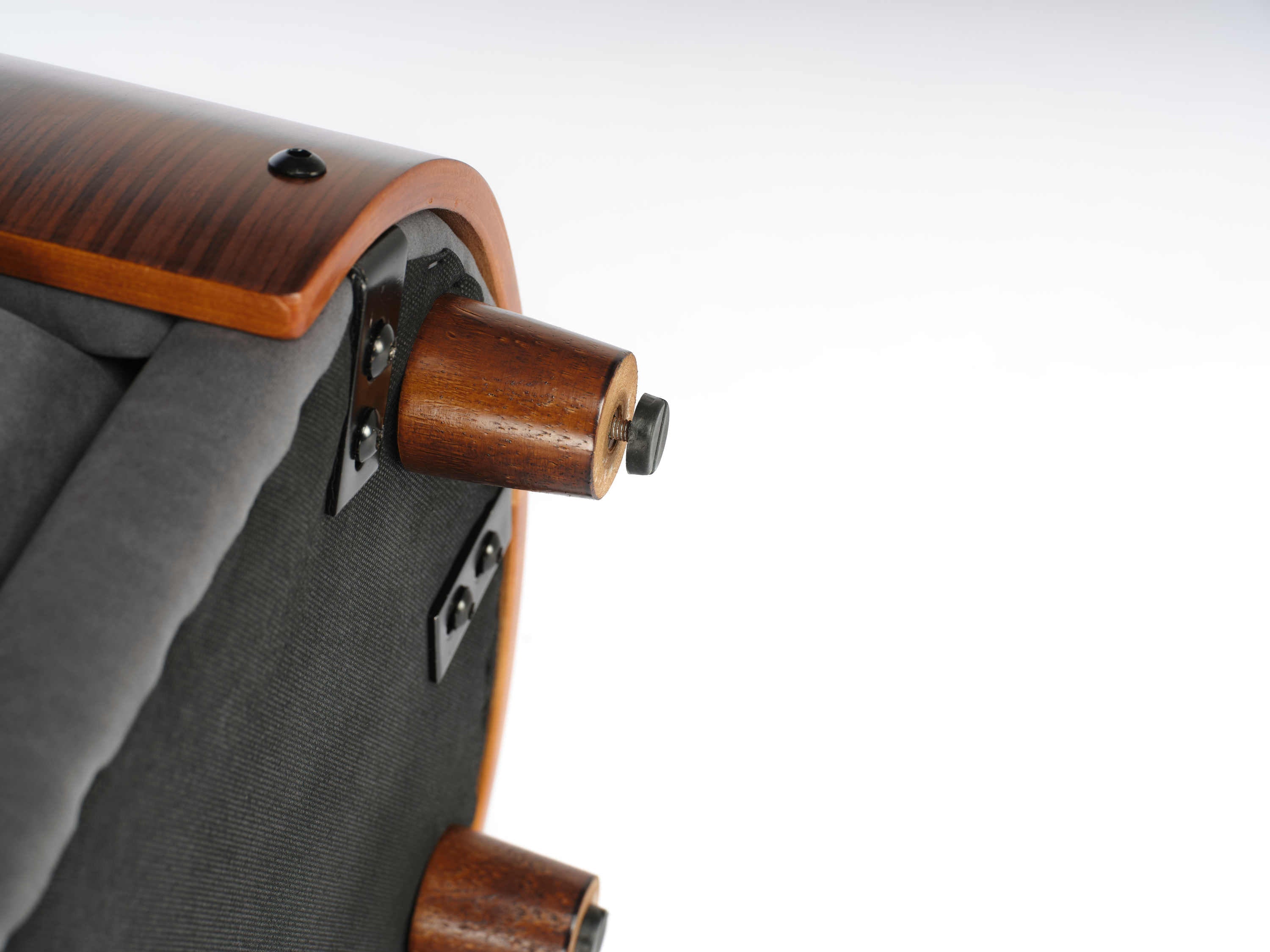 Scandinavian Style Elevated Dog Bed with Solid Walnut Wood Legs