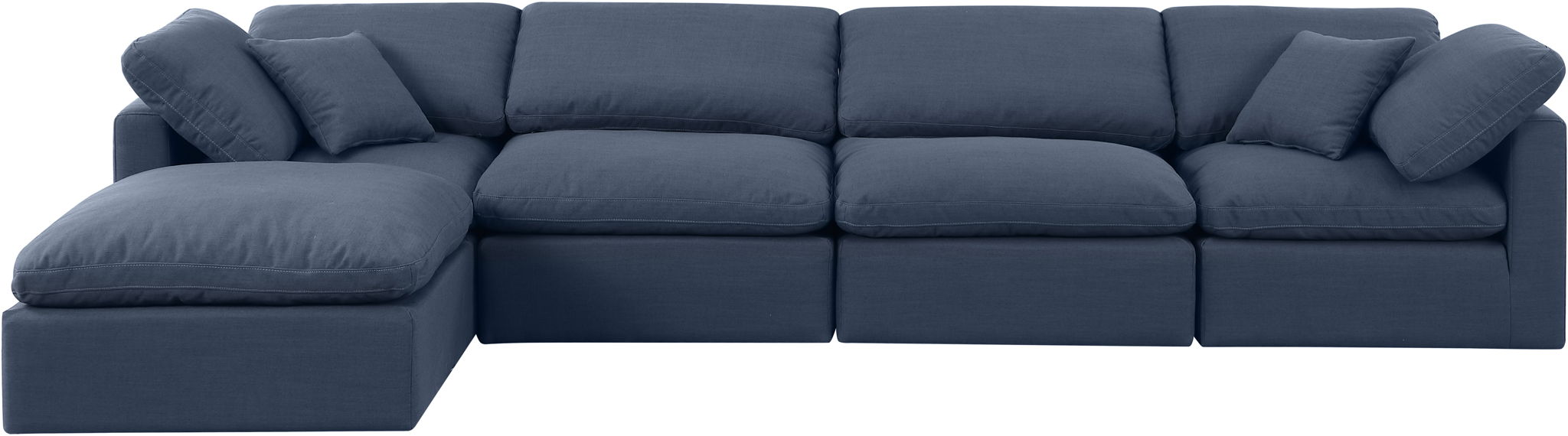 Indulge - Linen 5 Piece Modular Sectional With Chaise