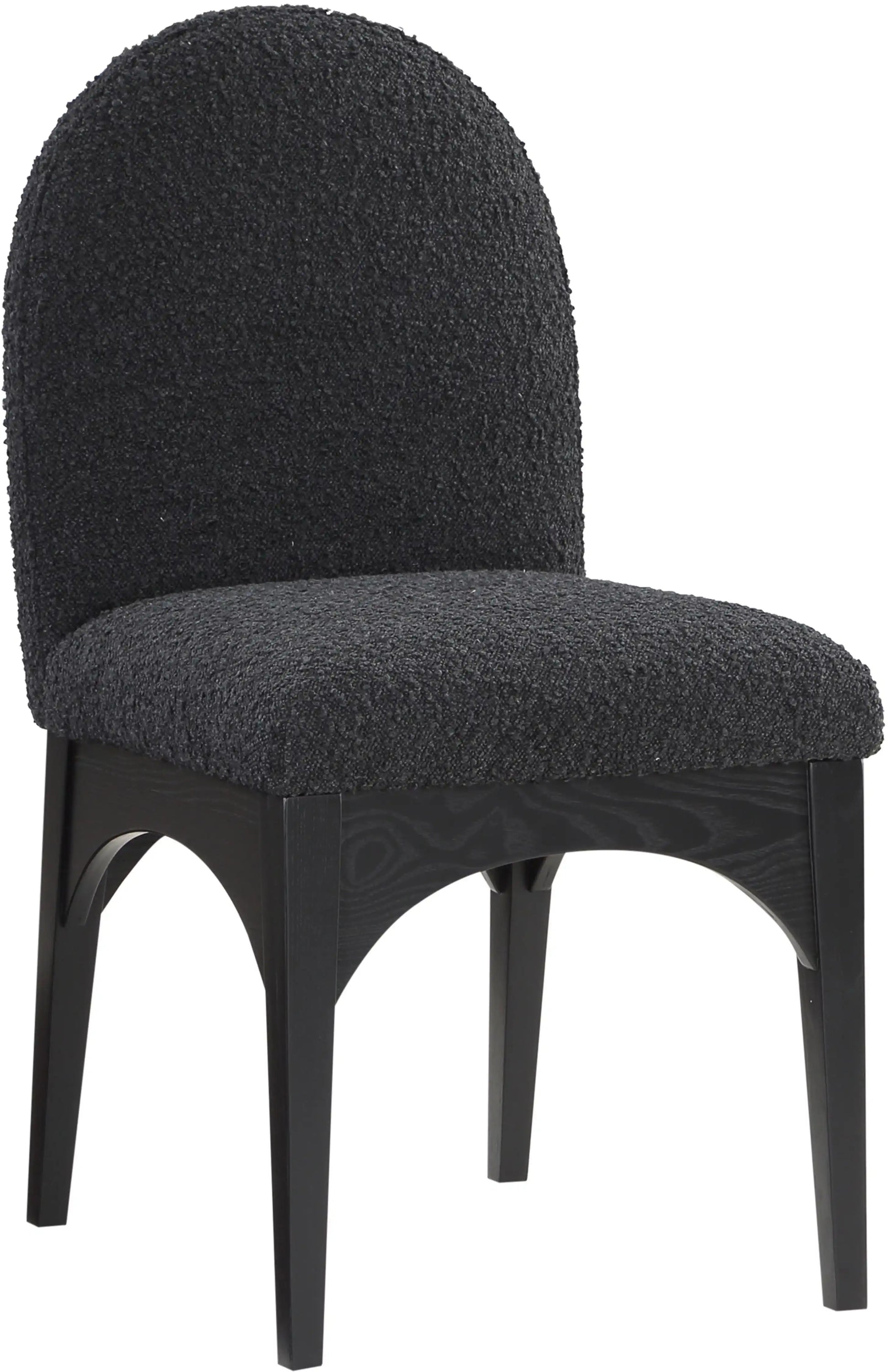 Waldorf - Boucle Dining Side Chair With Black Legs - Best Buy Furniture