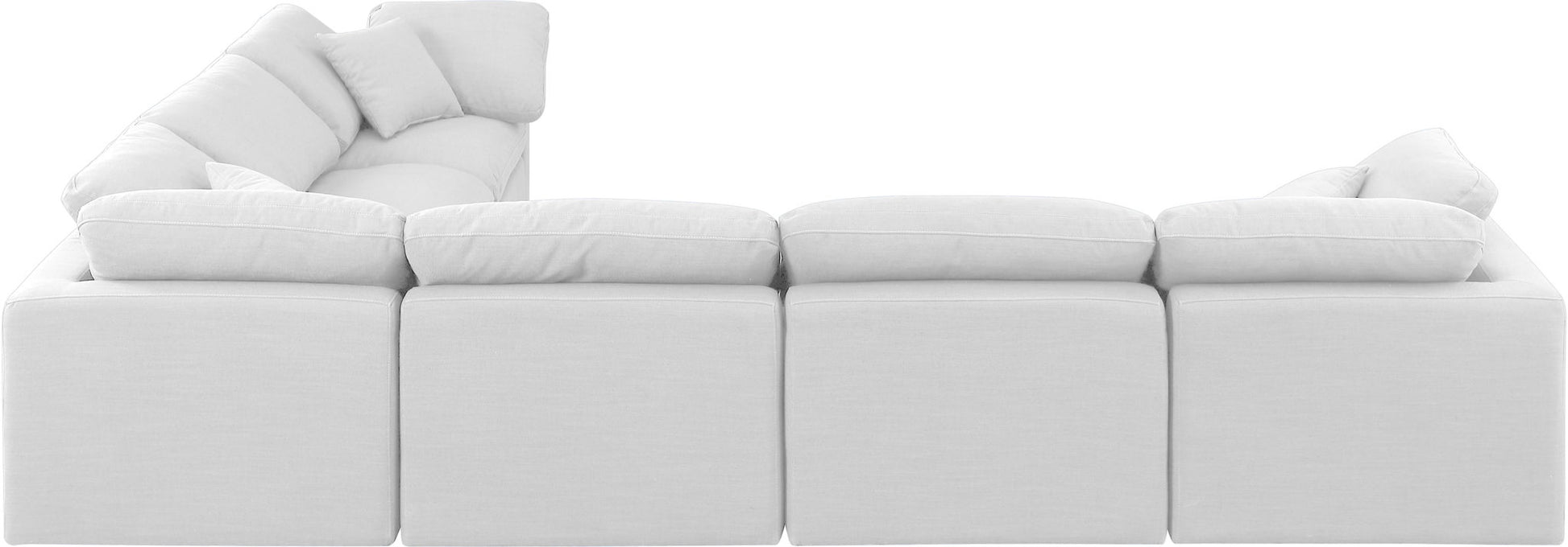 Indulge - Linen 6 Piece Modular Corner Sectional - White - Best Buy Furniture