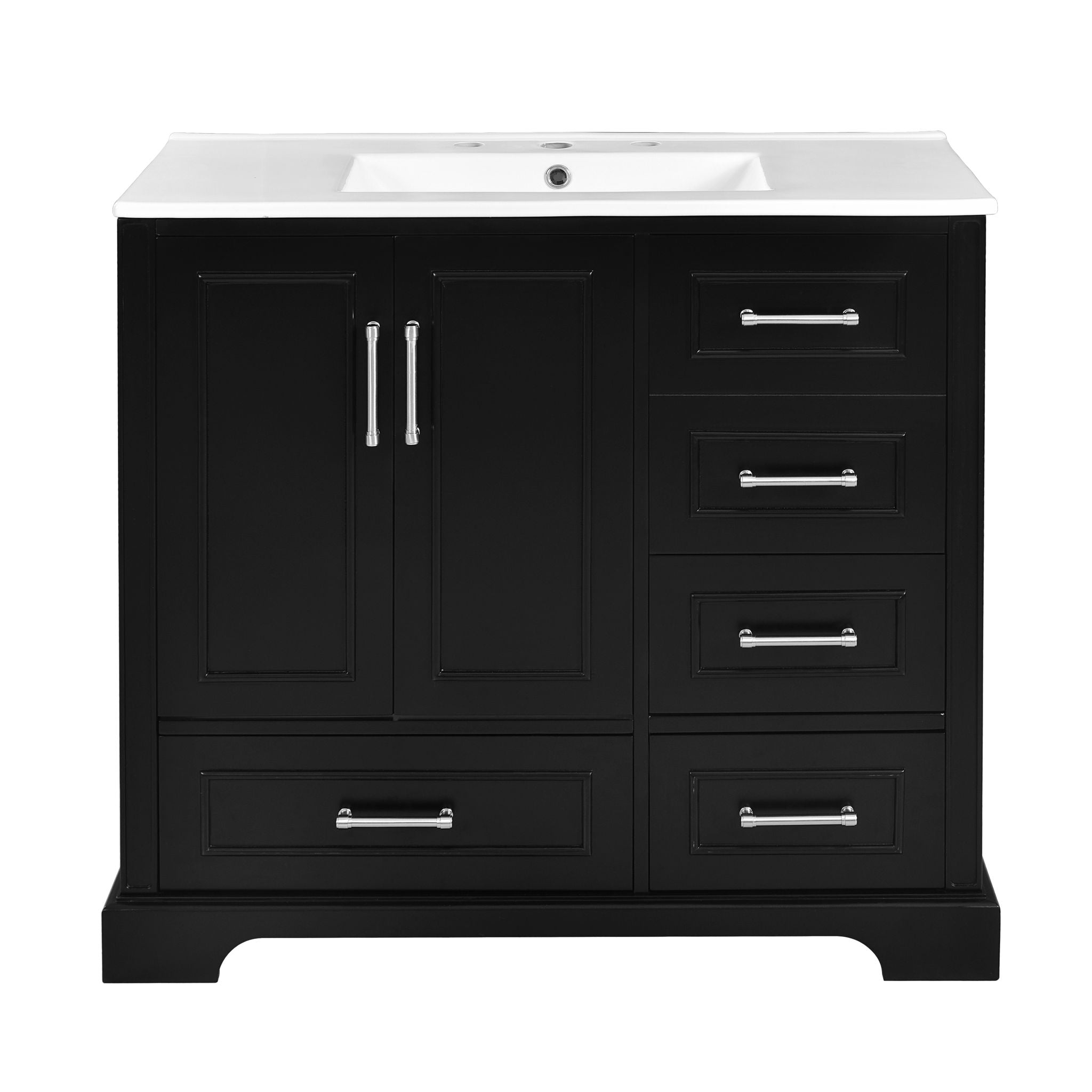 Traditional Bathroom Vanity With Soft Close Doors And Drawers