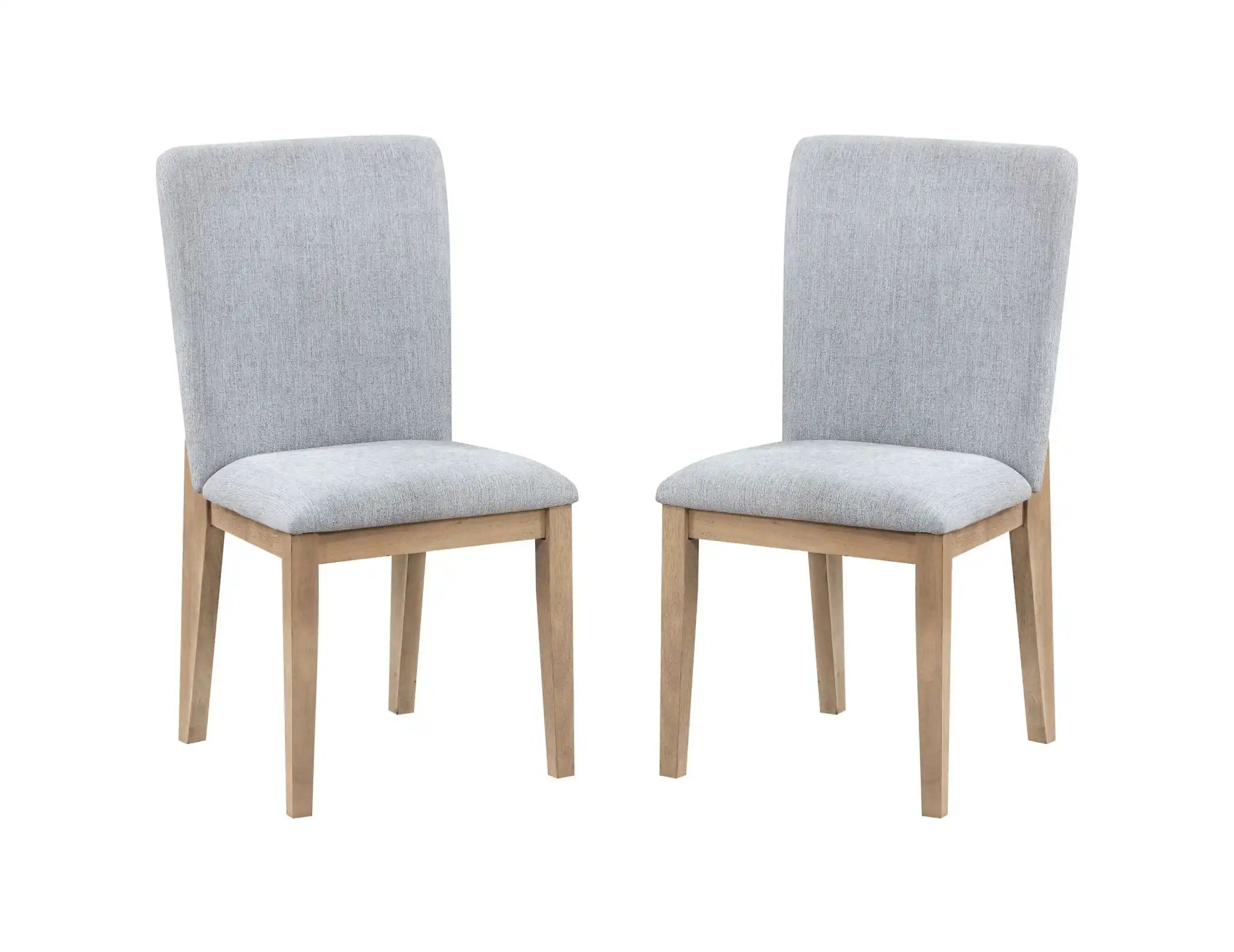 Caspian - Linen And Oak Finish Dining Chair (Set of 2) - Gray