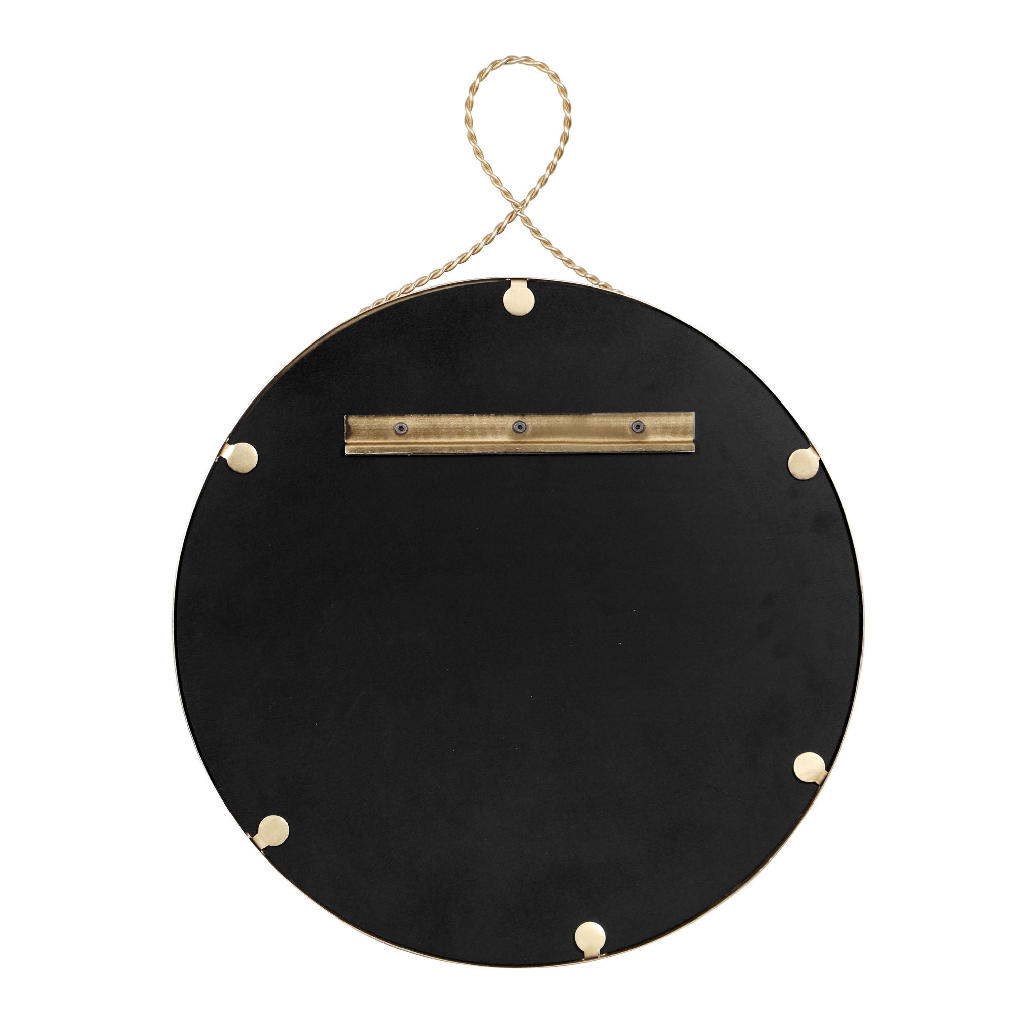 Ravina - Round Wall Mirror - Braided Brass