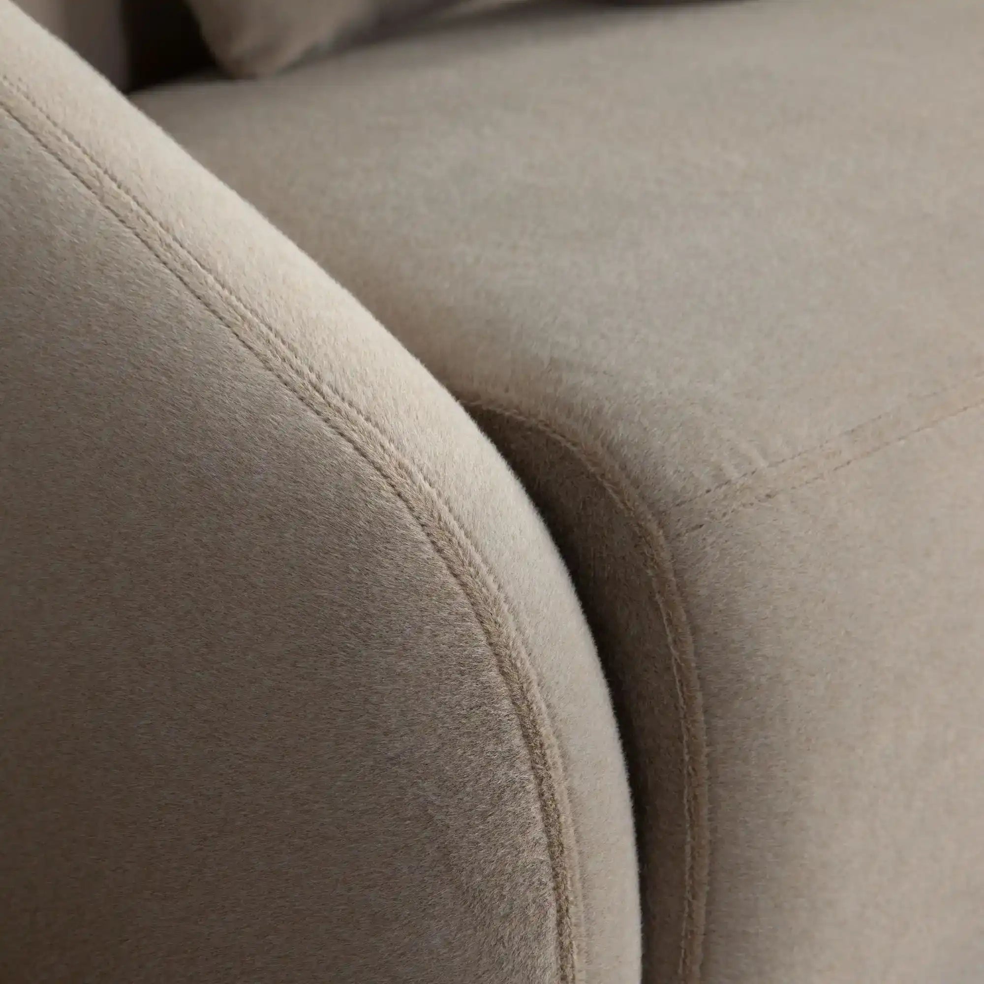 Lena 4 Piece Fawn Alpaca Fabric Sofa