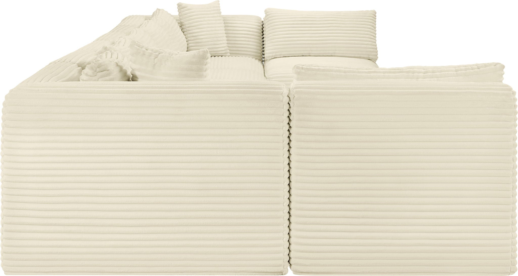 Shaggy - 8 Piece Modular U-Shaped Armless Sectional