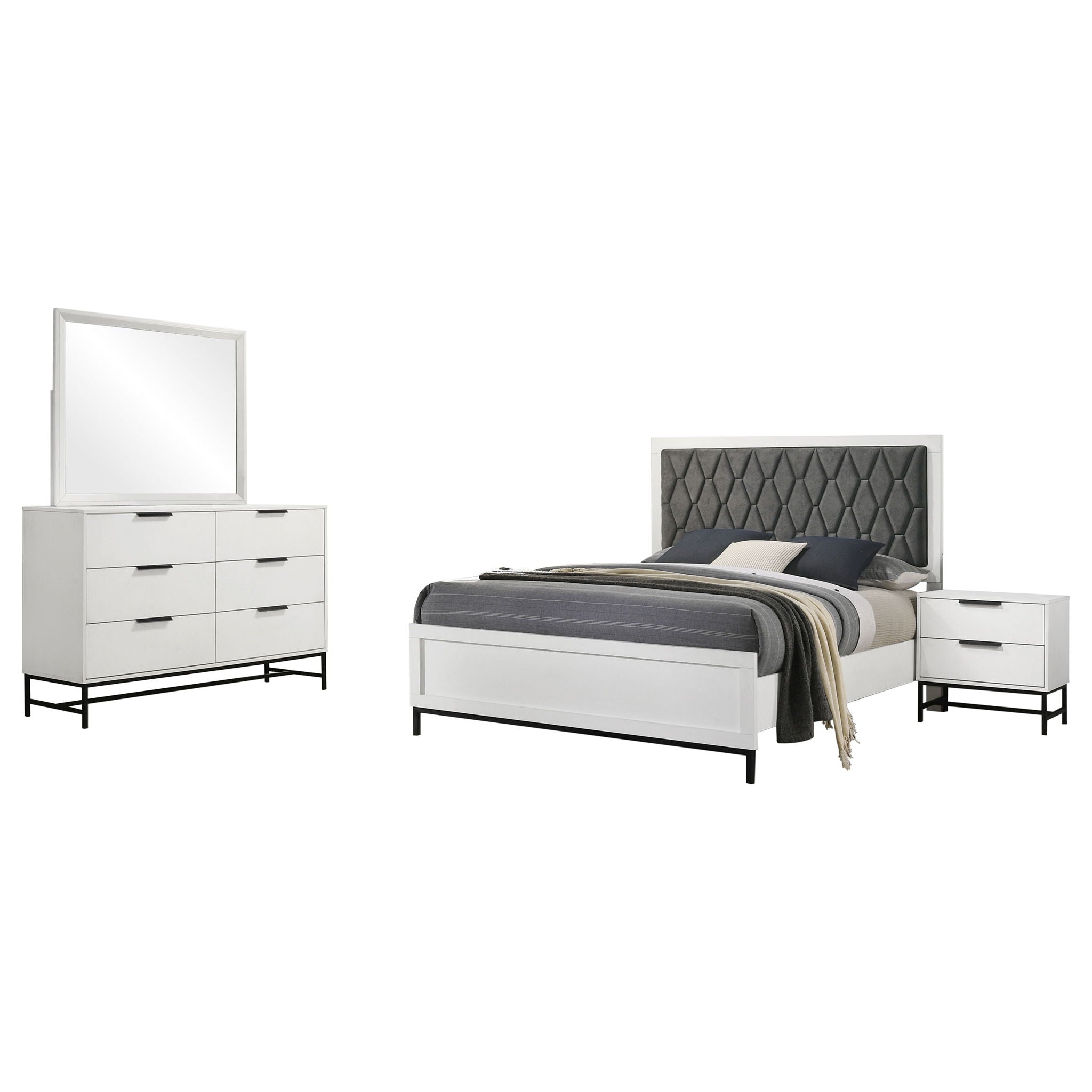 Taraval - 4 Piece Queen Bedroom Set - White