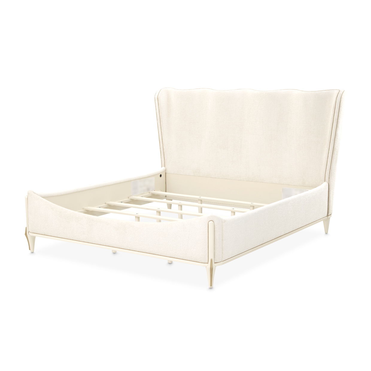 La Terrazza - King Panel Bed - Creamy Pearl