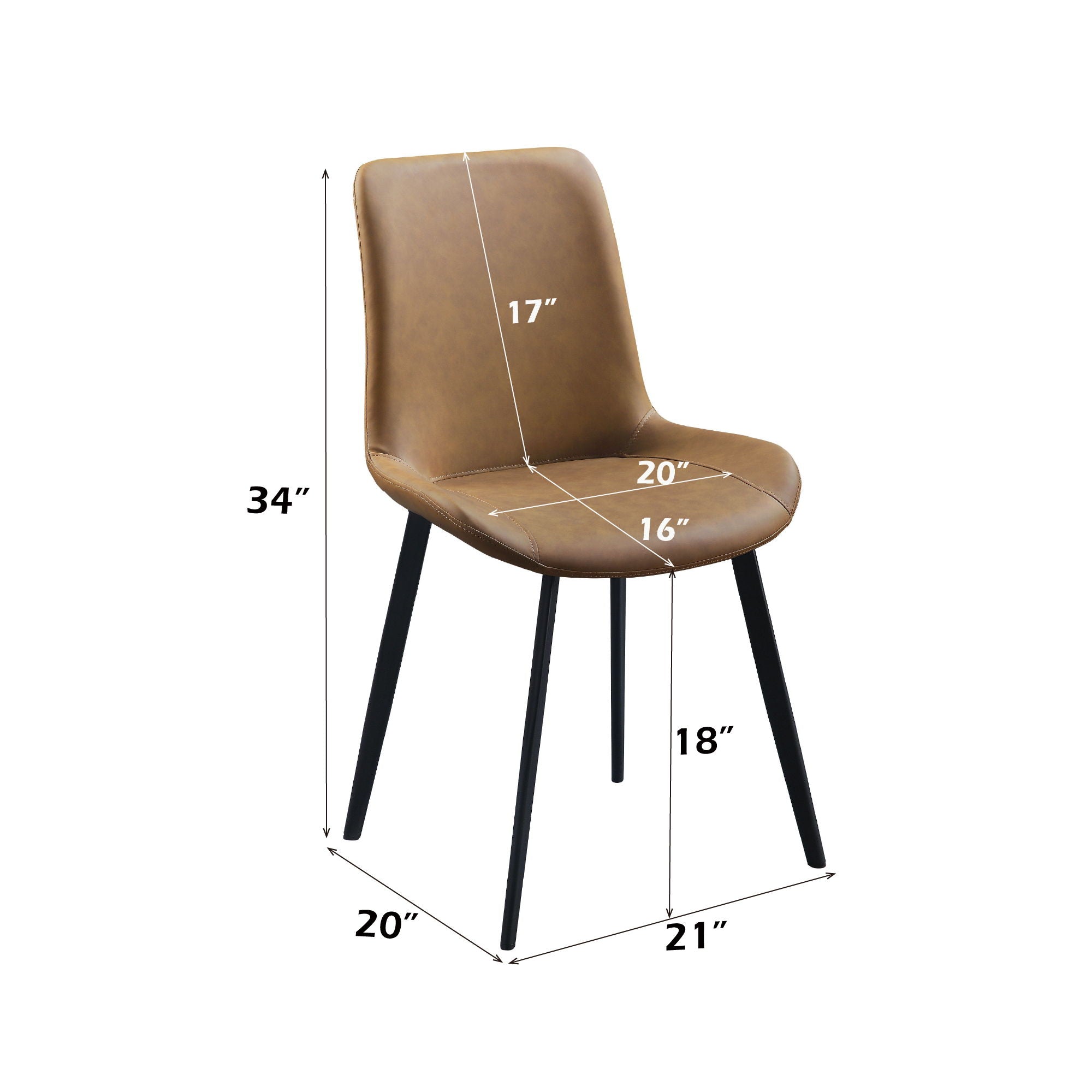 Abiram - Side Chair (Set of 2) - Brown