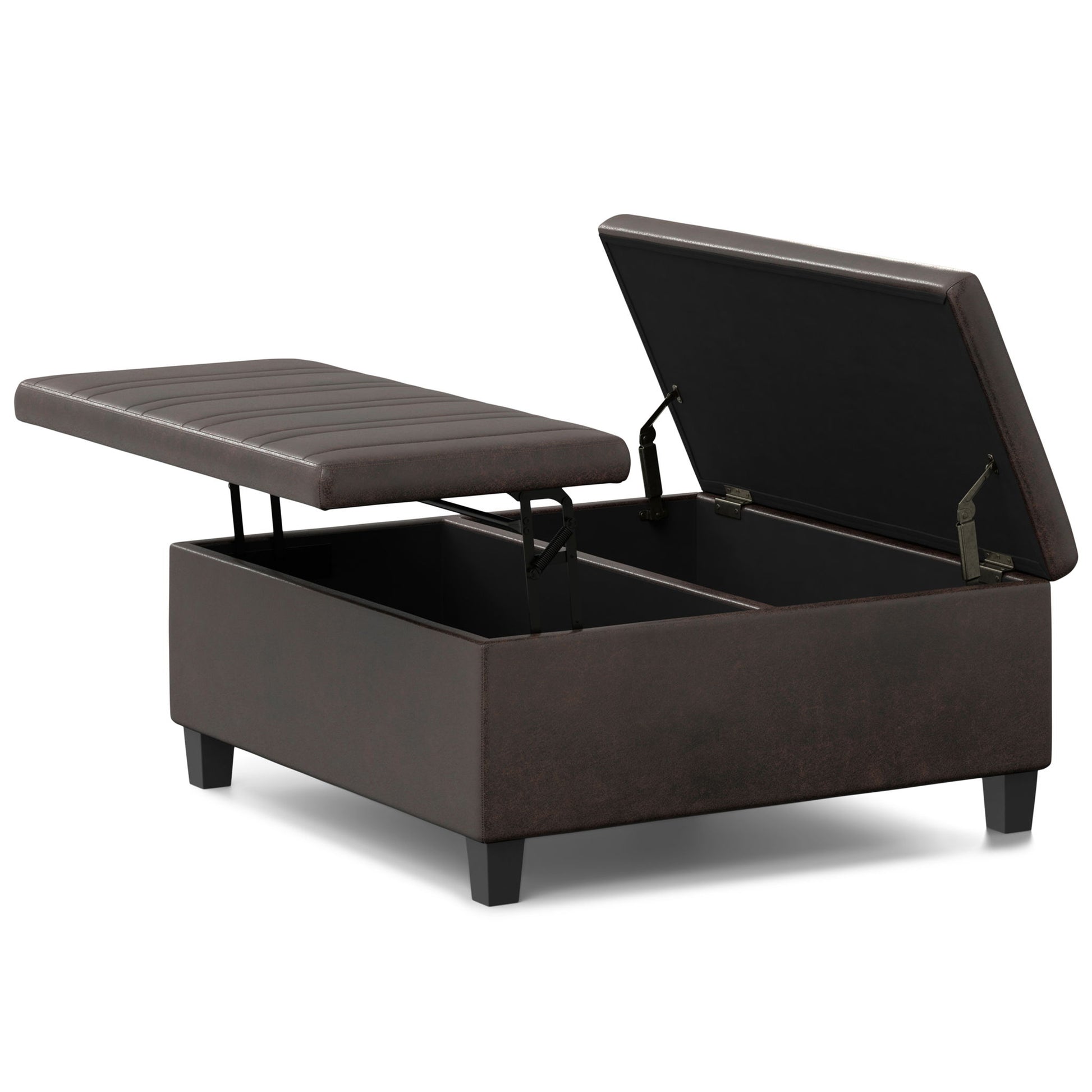 Ellis - Upholstered Coffee Table Storage Ottoman - Best Buy Furniture
