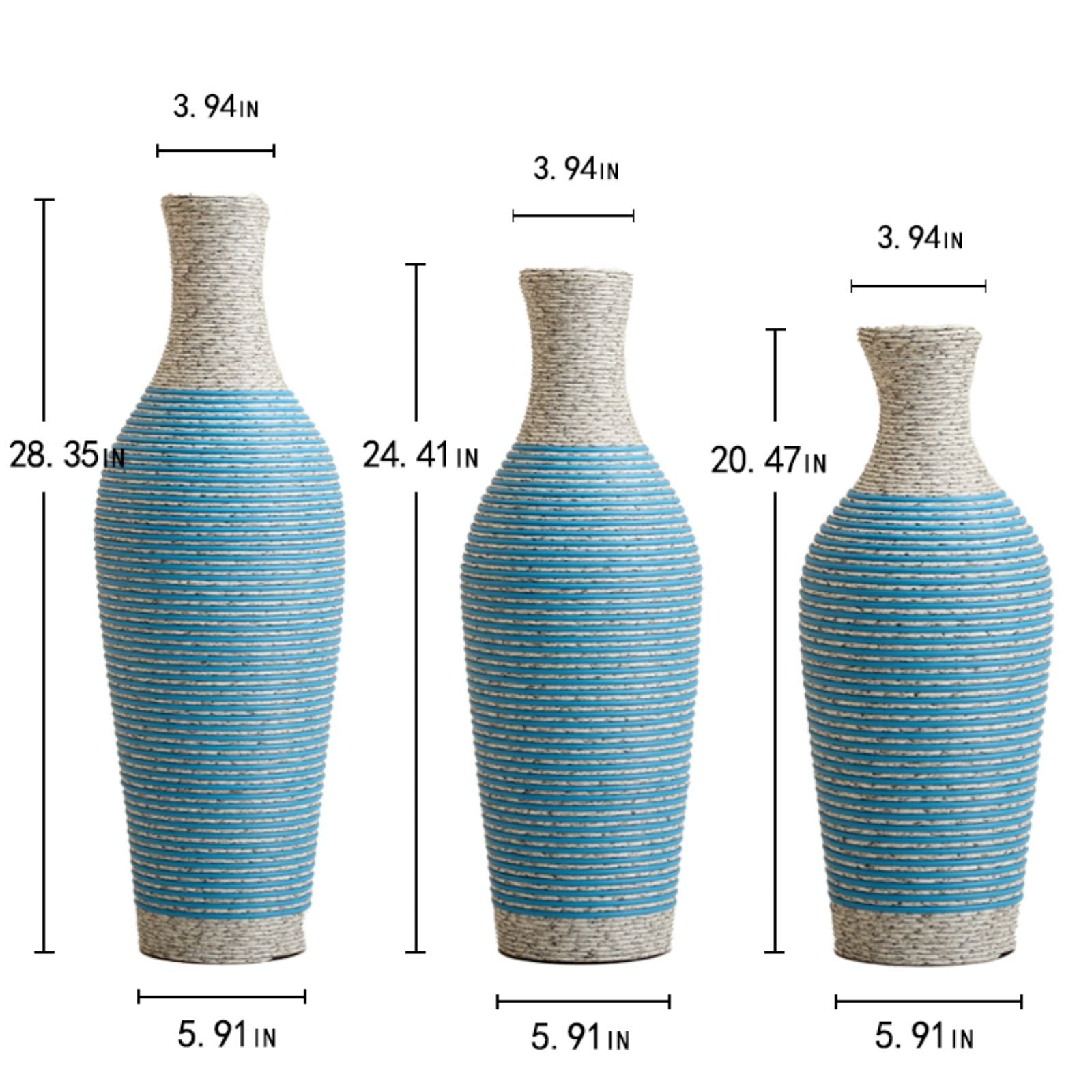 Classic And Neat Floor Vase, High Independent Flower Stand (Set of 3)