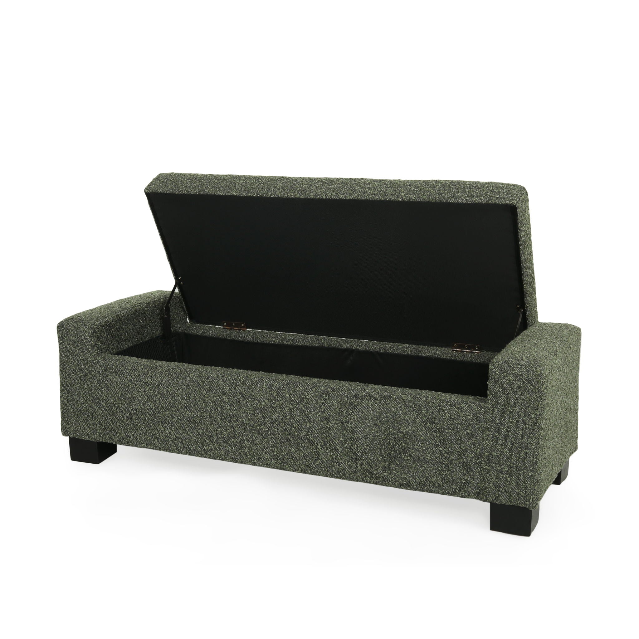 Textured Fabric Ottoman Bench With Hinged Lid - Best Buy Furniture
