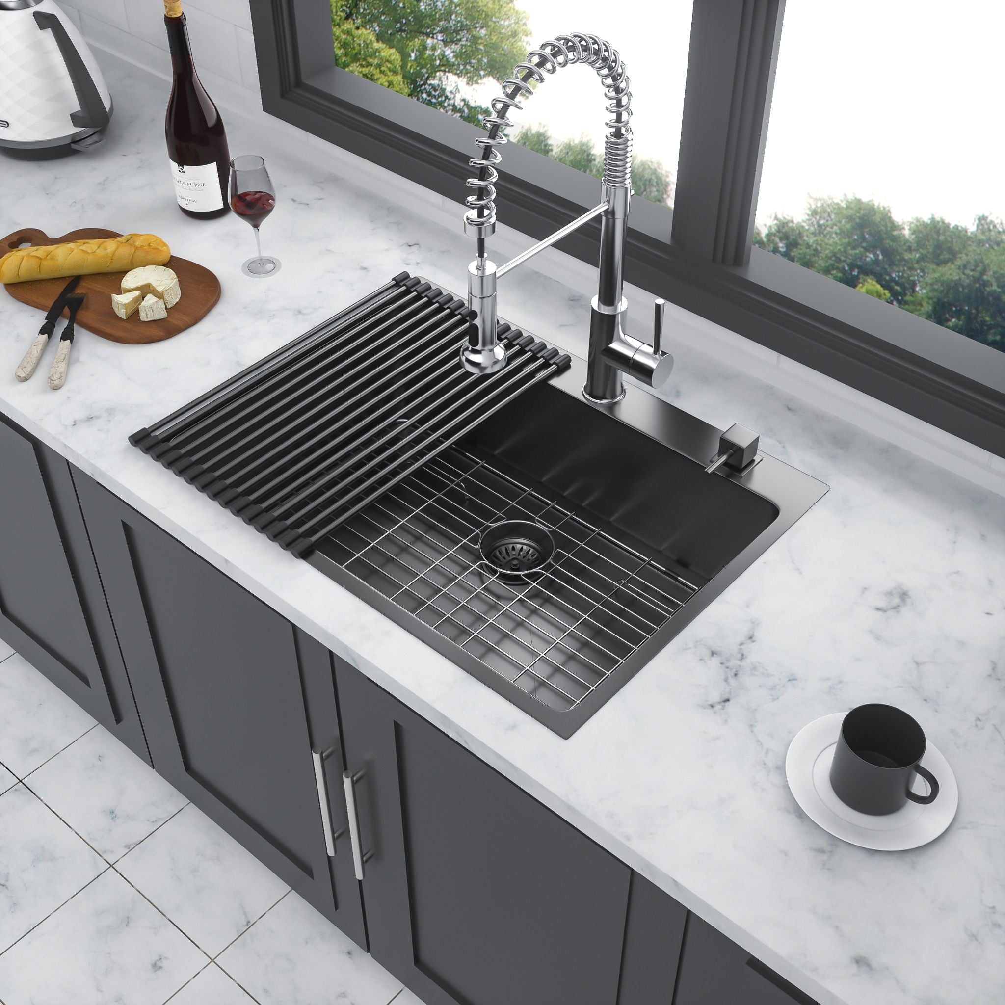 Topmount Kitchen Sink 16 Gauge, Single Bowl