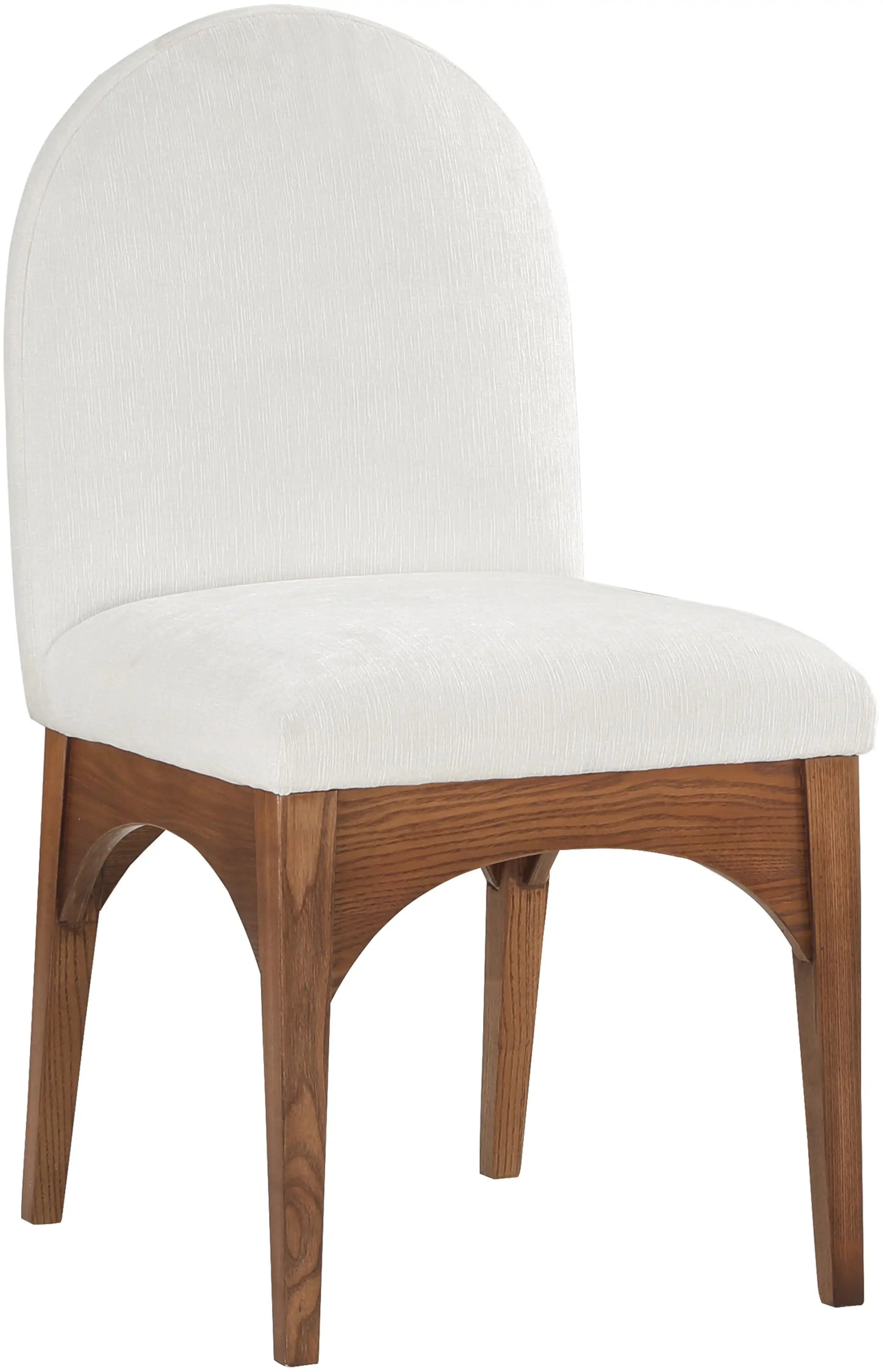 Waldorf - Chenille Dining Side Chair With Brown Legs - Best Buy Furniture