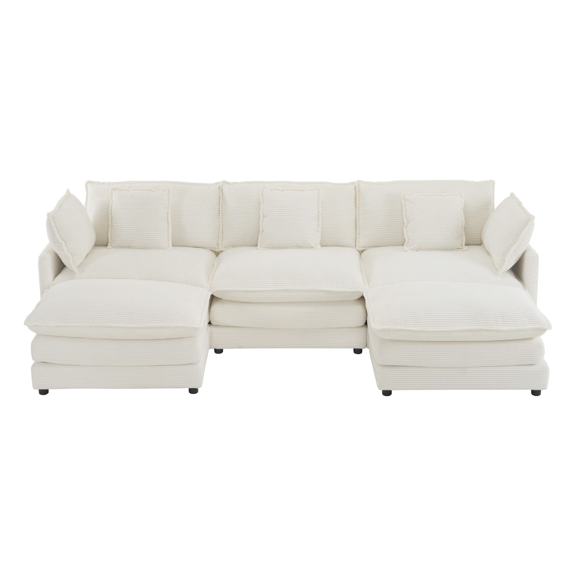 Modern Modular Sectional Sofa With Side Storage Pockets For Living Room