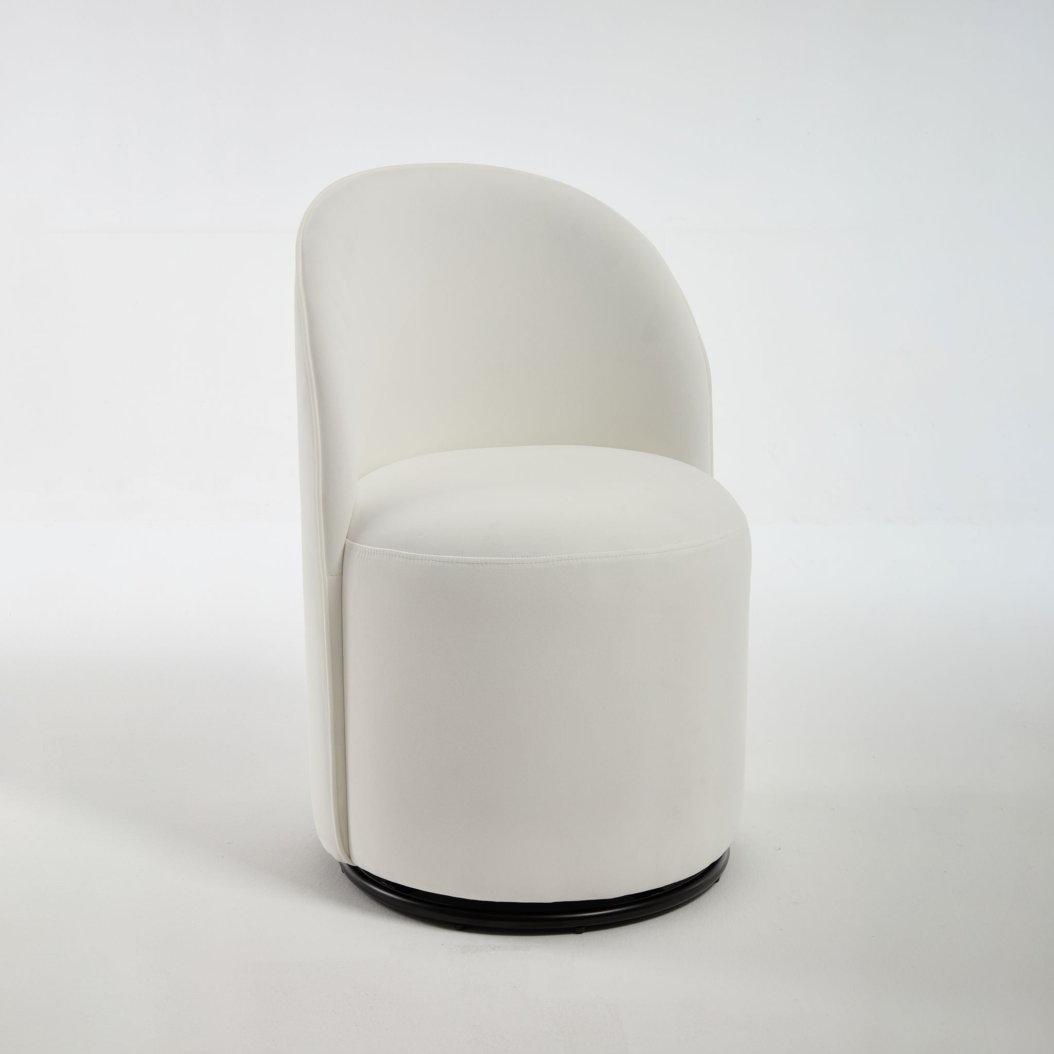 360 Degree Swivel Armless Dining Barrel Chair