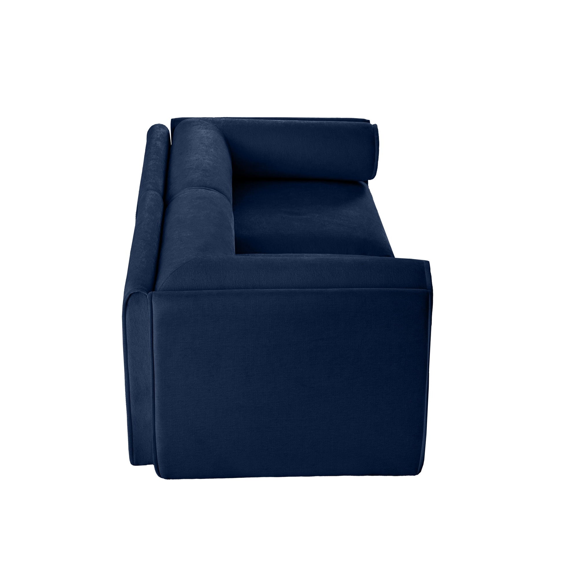 Stylish Chenille Sofa With Storage Seat And Cylindrical Backrest - Best Buy Furniture