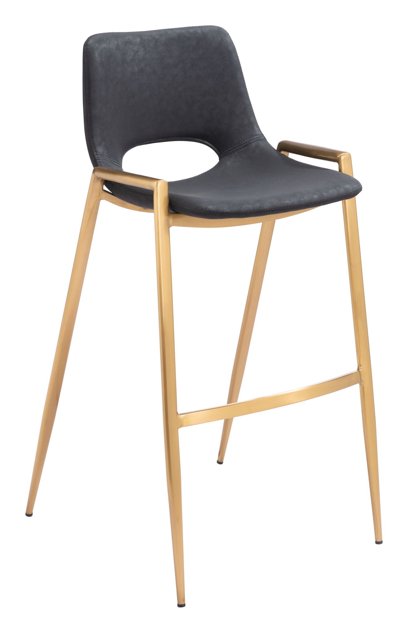 Desi - Barstool Chair With Gold Base (Set of 2)