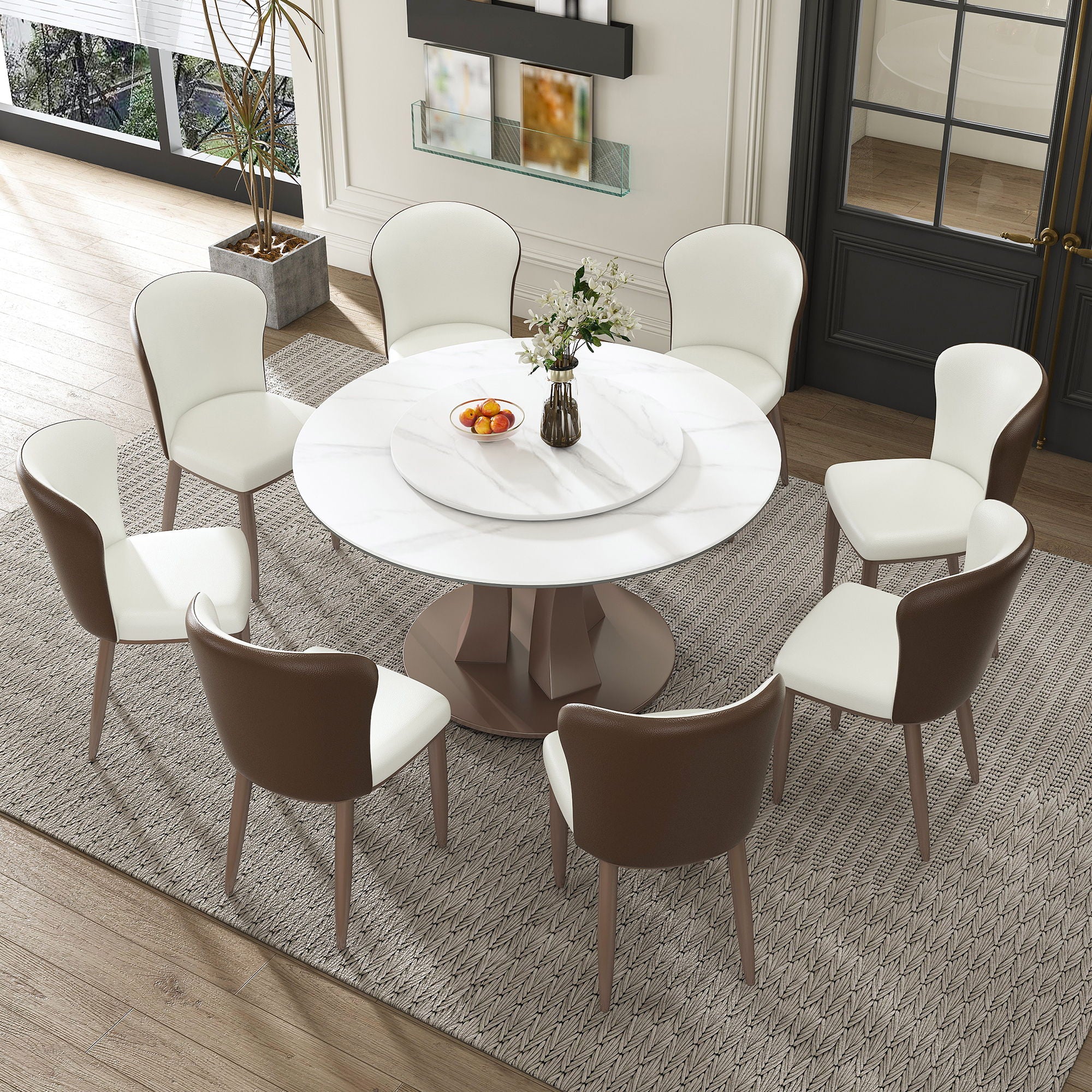Table With Rotating Tray Scratch & Heat For Kitchen & Restaurant(Table Only - White