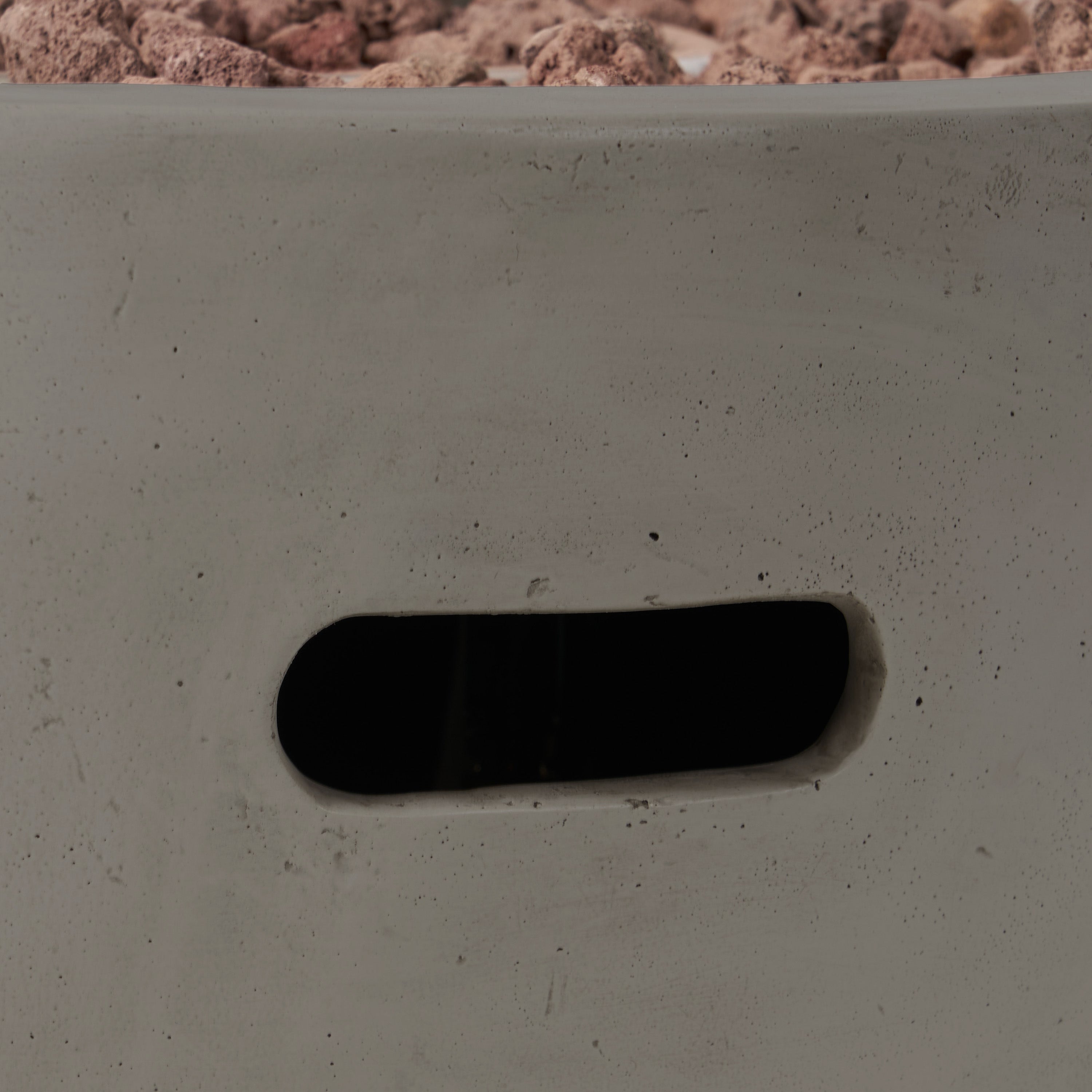 27" Bowl Shaped MGO Propane Fire Pit - Light Grey